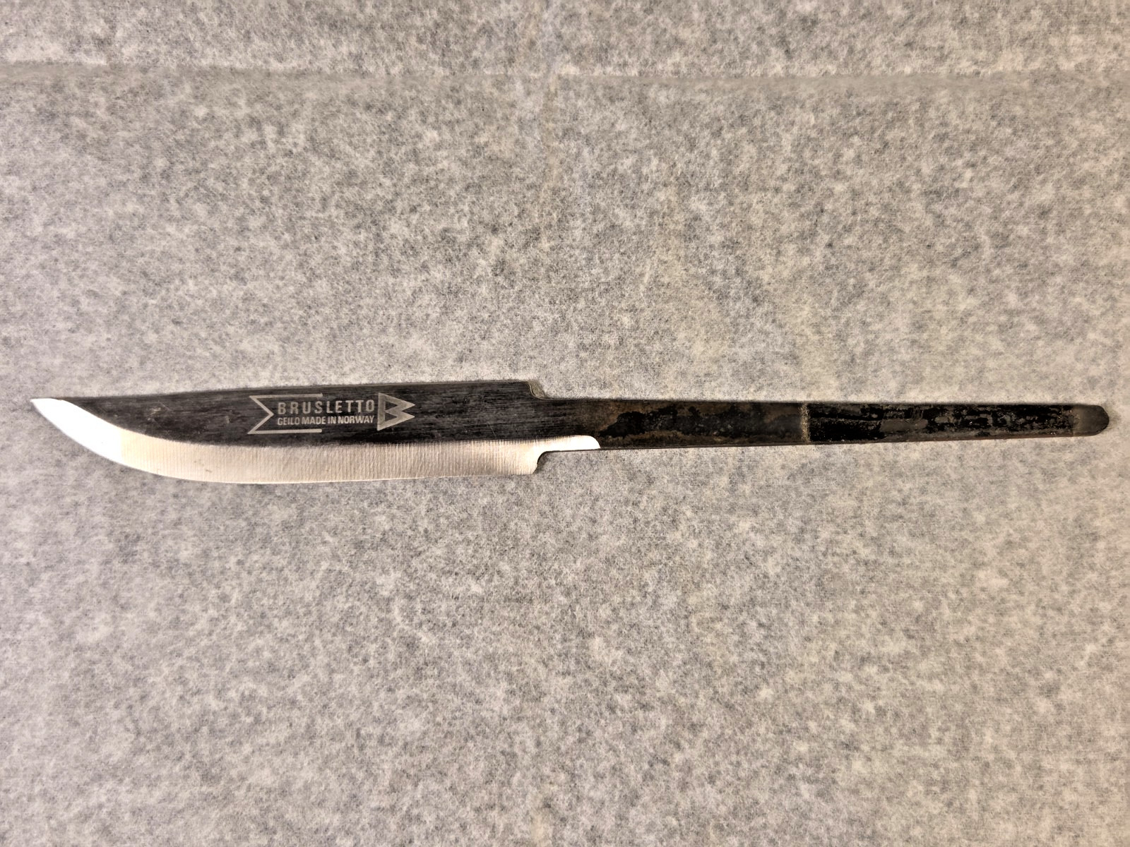 VTG Brusletto Knife Blade Blank Geilo Norway Hidden Tang Scandi Puukko NOS 6
