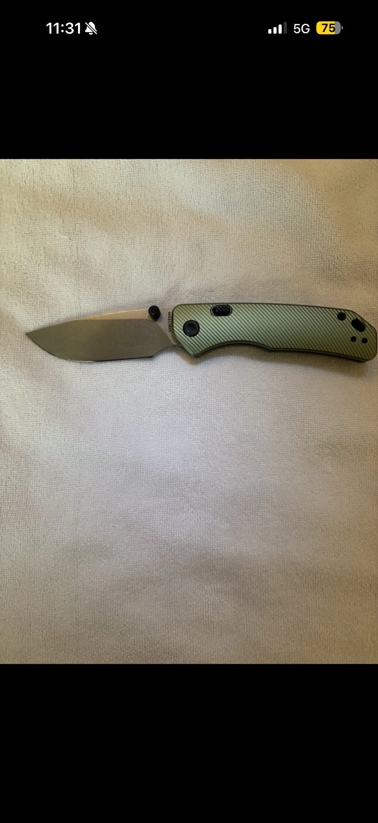 Vosteed Martin, aluminum milled handles, 154CM steel, top liner lock.New open