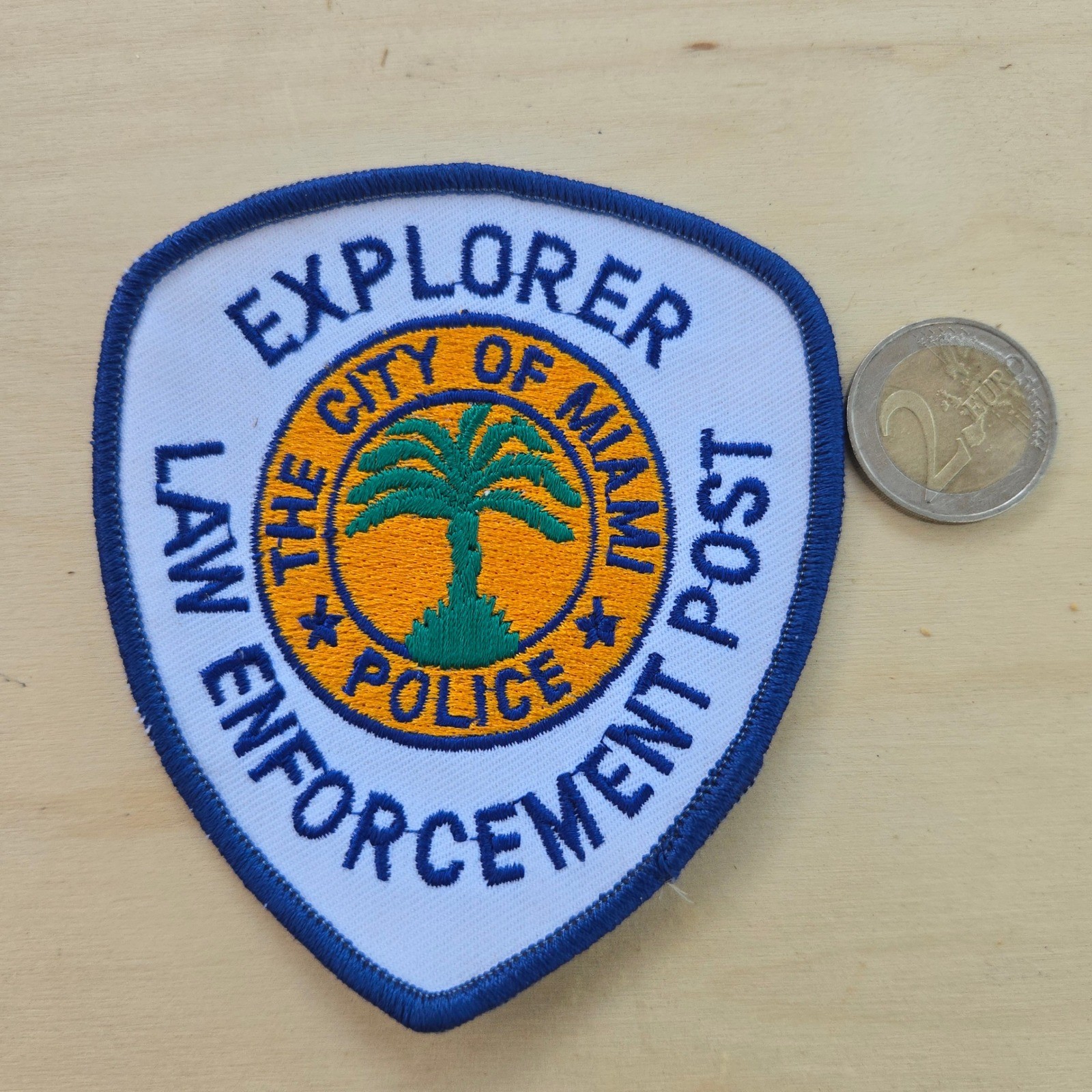 VTG City Of Miami Police Explorer Law Enforcement Post Patch Blue White Florida