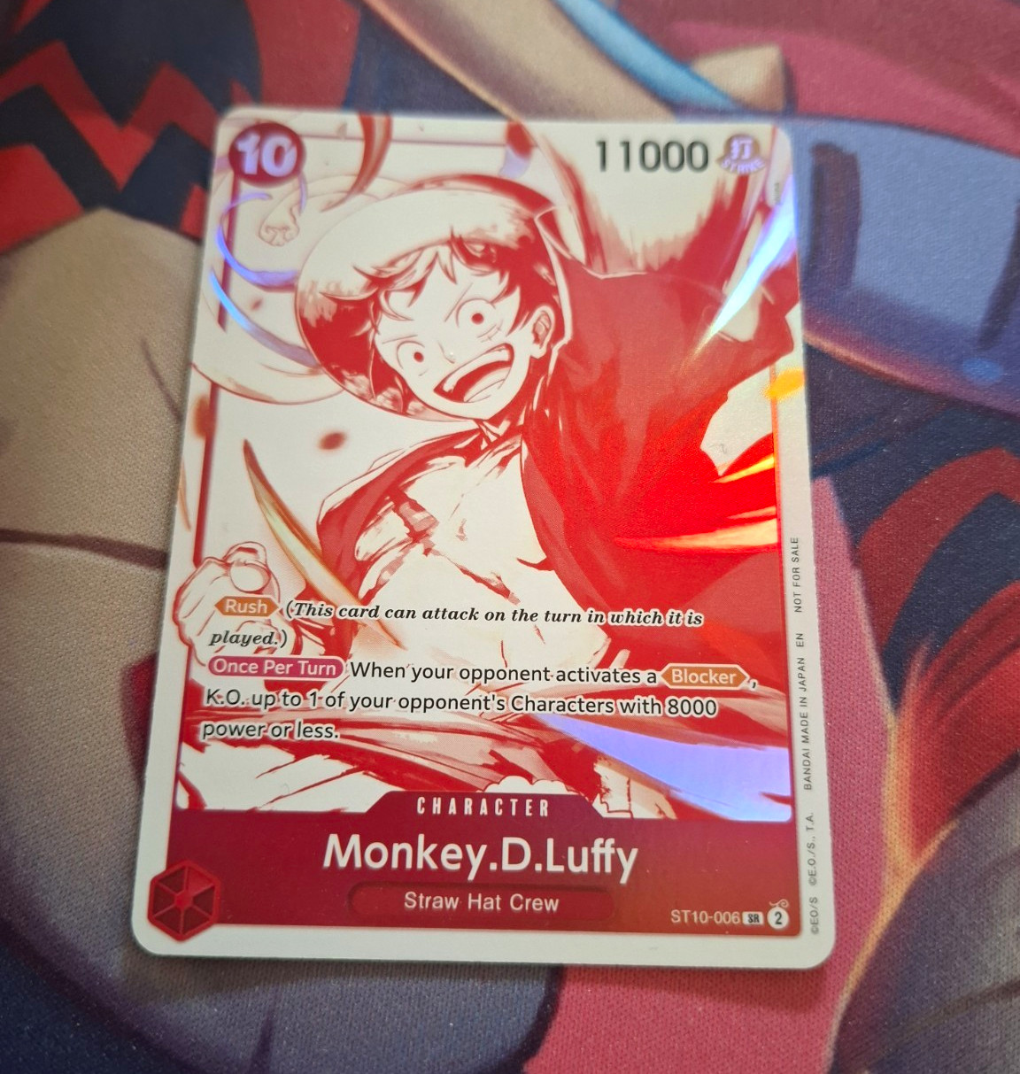 Bandai One Piece CCG Monkey.D.Luffy ST10-006 Super Rare Foil 11000 English