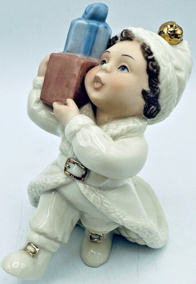 Lenox Loading The Sleigh Little Jingles Porcelain Figurine Vintage 1991 COA