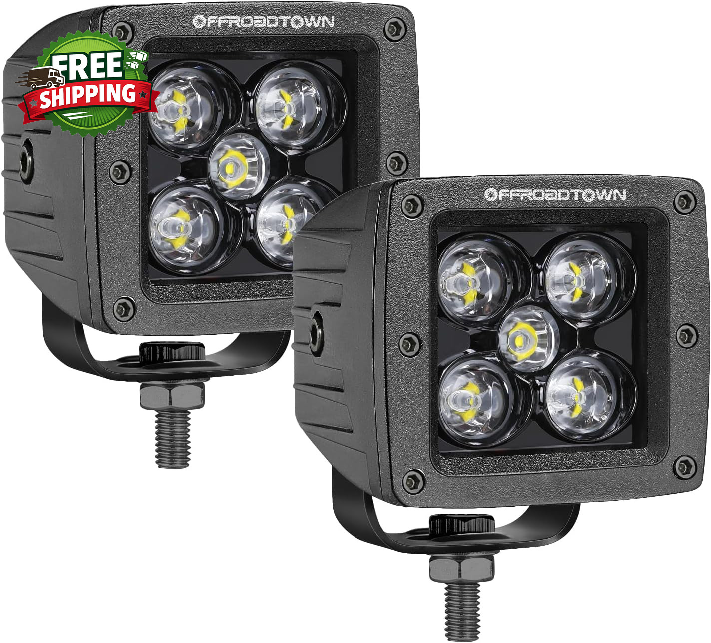 LED Cubes 2PCS 3 Inch 100W CREE LED Pods Ditch Lights  lightweight and  in wide