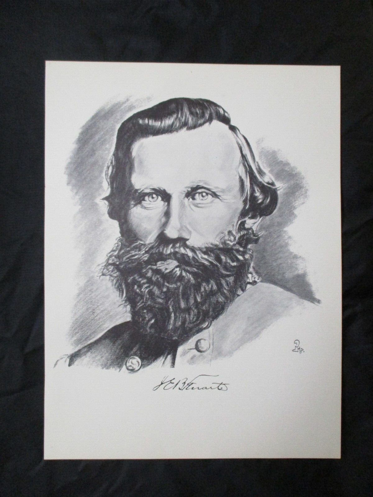 14 x 10.5 Civil War Print - Confederate Cavalry General J.E.B. Stuart - FRAME IT