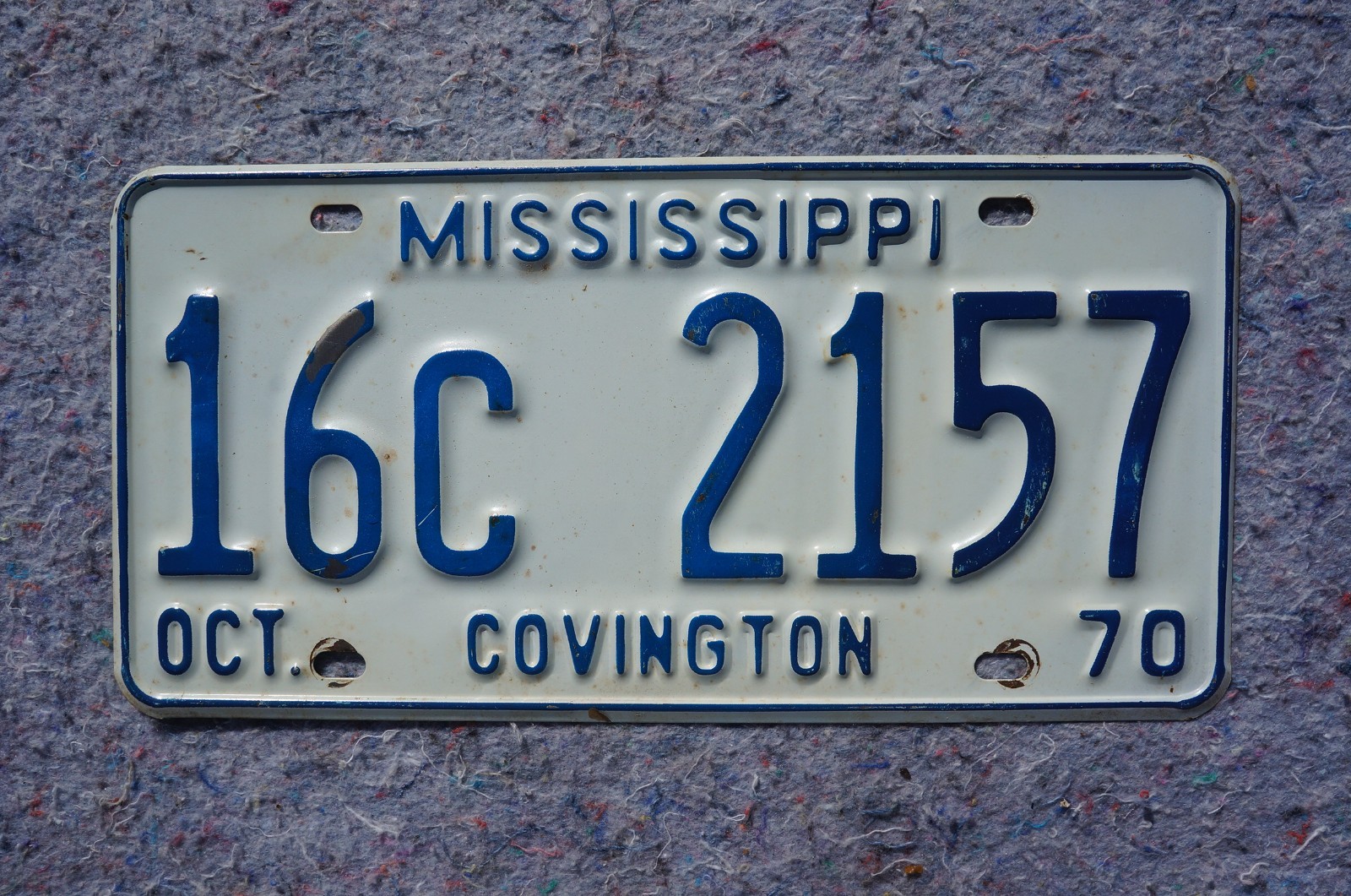 1970 Mississippi License Plate
