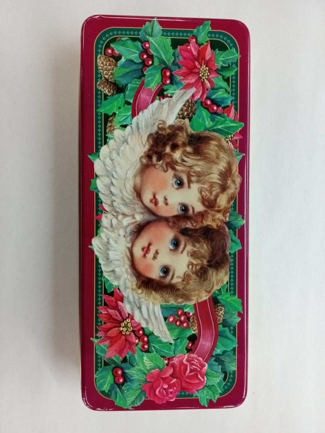 Vintage Dot's Chocolate Angel Tin 9.5x4