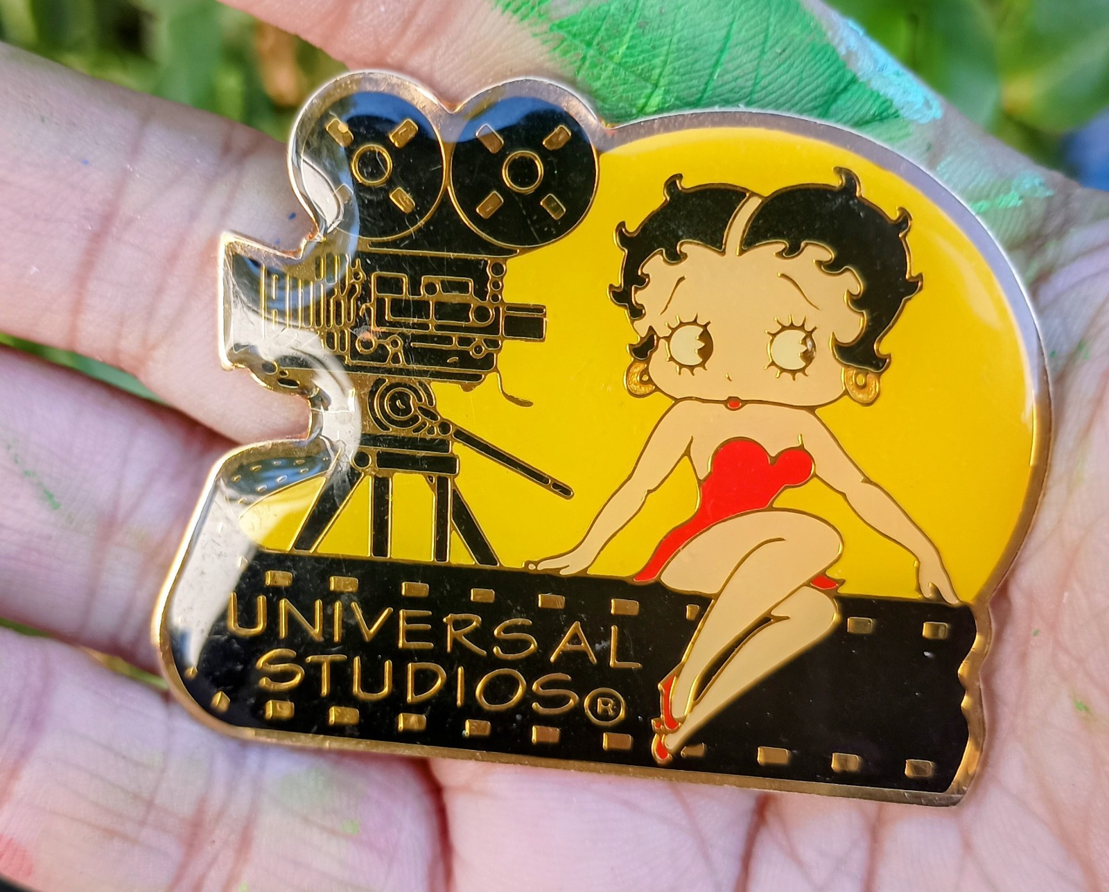 Universal Studios Betty Boop Enamelled Metal Lapel Fridge Magnet, Multicolor