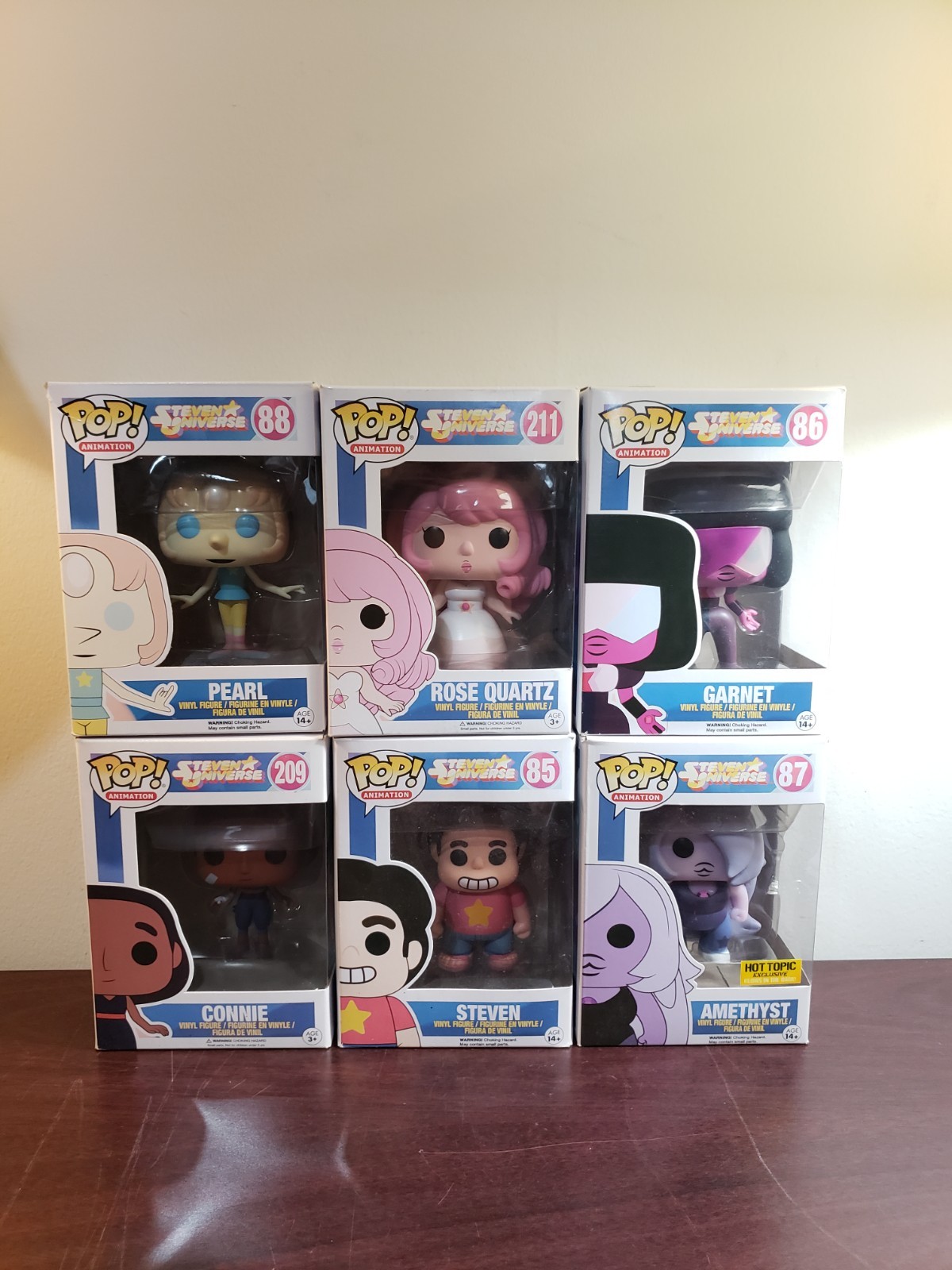 Lot of 6 - Funko Pop Vinyl: Cartoon Network - Steven Universe