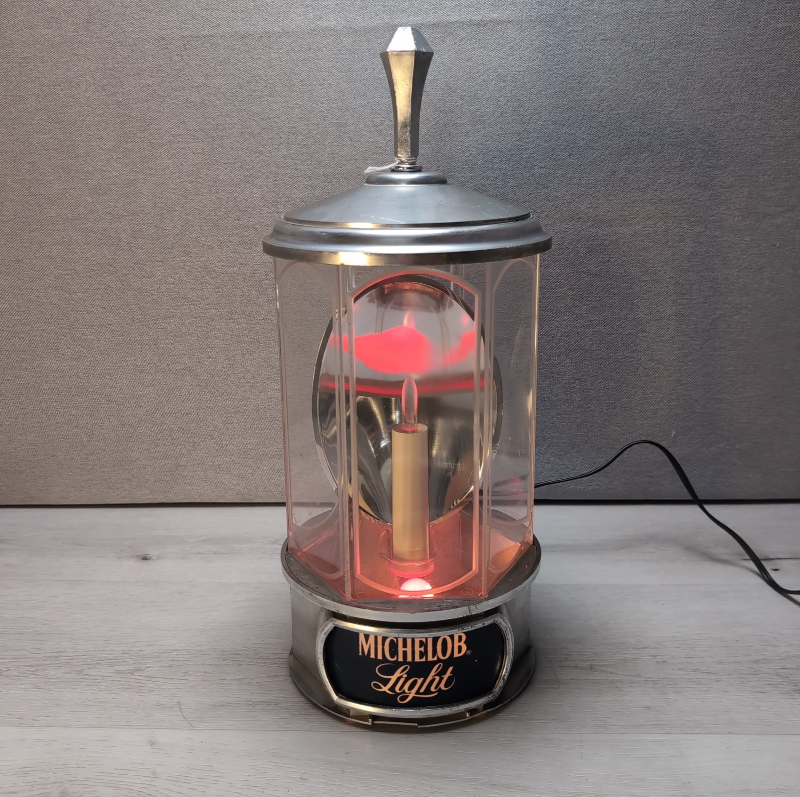 Vintage Michelob Light Draught Beer Crystal Lamp Mounted Wall Sconce Union USA Vintage Michelob Light Draught Beer Crystal Lamp Mounted Wall Sconce Union USA