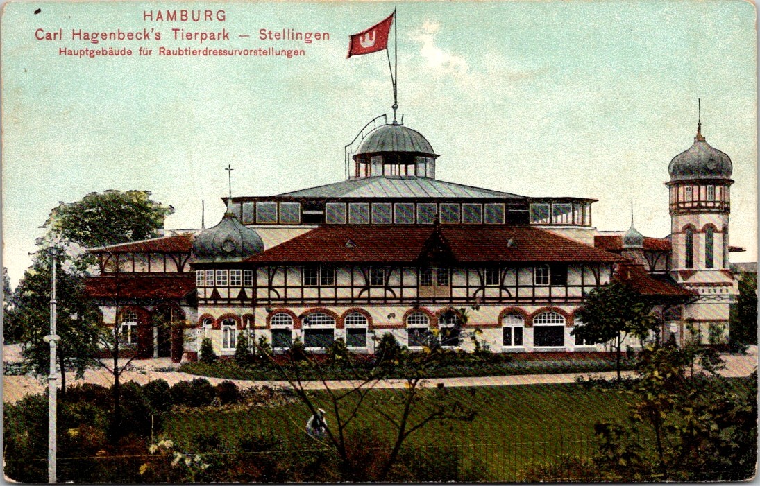 Postcard Germany Hamburg Stellingen Hagenbeck Tierpark Main Building Postcard Germany Hamburg Stellingen Hagenbeck Tierpark Main Building