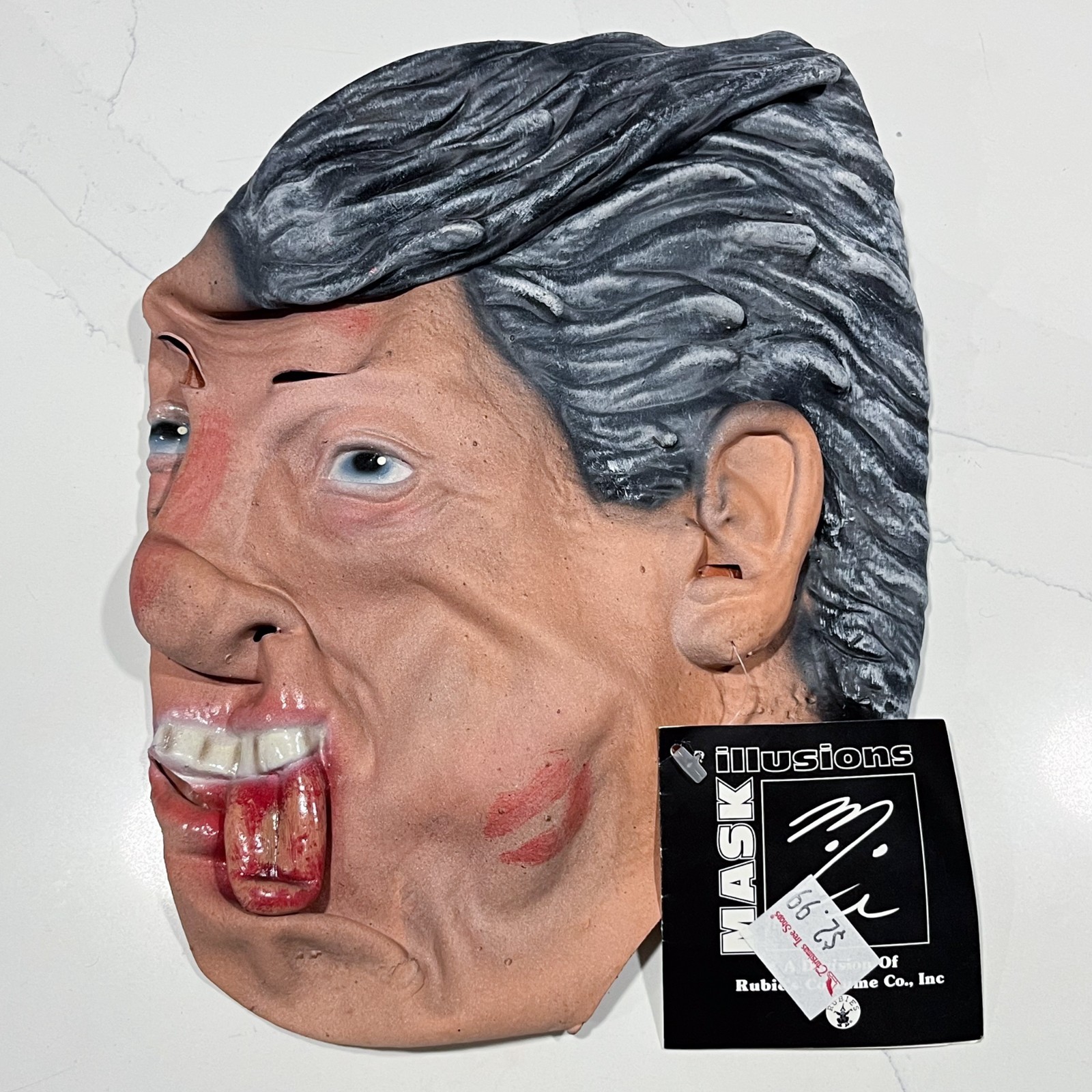 President Bill Clinton Halloween Mask Illusions 1998 Vintage Original Tag Latex