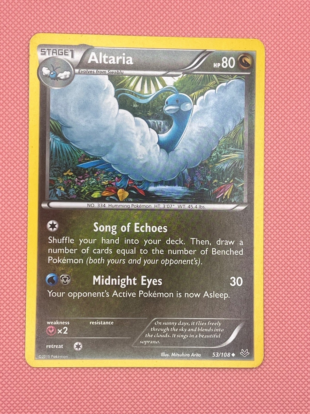 Altaria 53/108 Uncommon Roaring Skies Pokemon Lightly Played