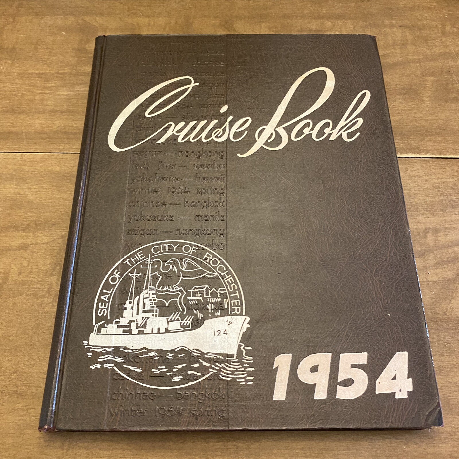 1954 USS Rochester CA-124 USN Cruise Book Iwo Jima Vietnam Original Navy 1954 USS Rochester CA-124 USN Cruise Book Iwo Jima Vietnam Original Navy
