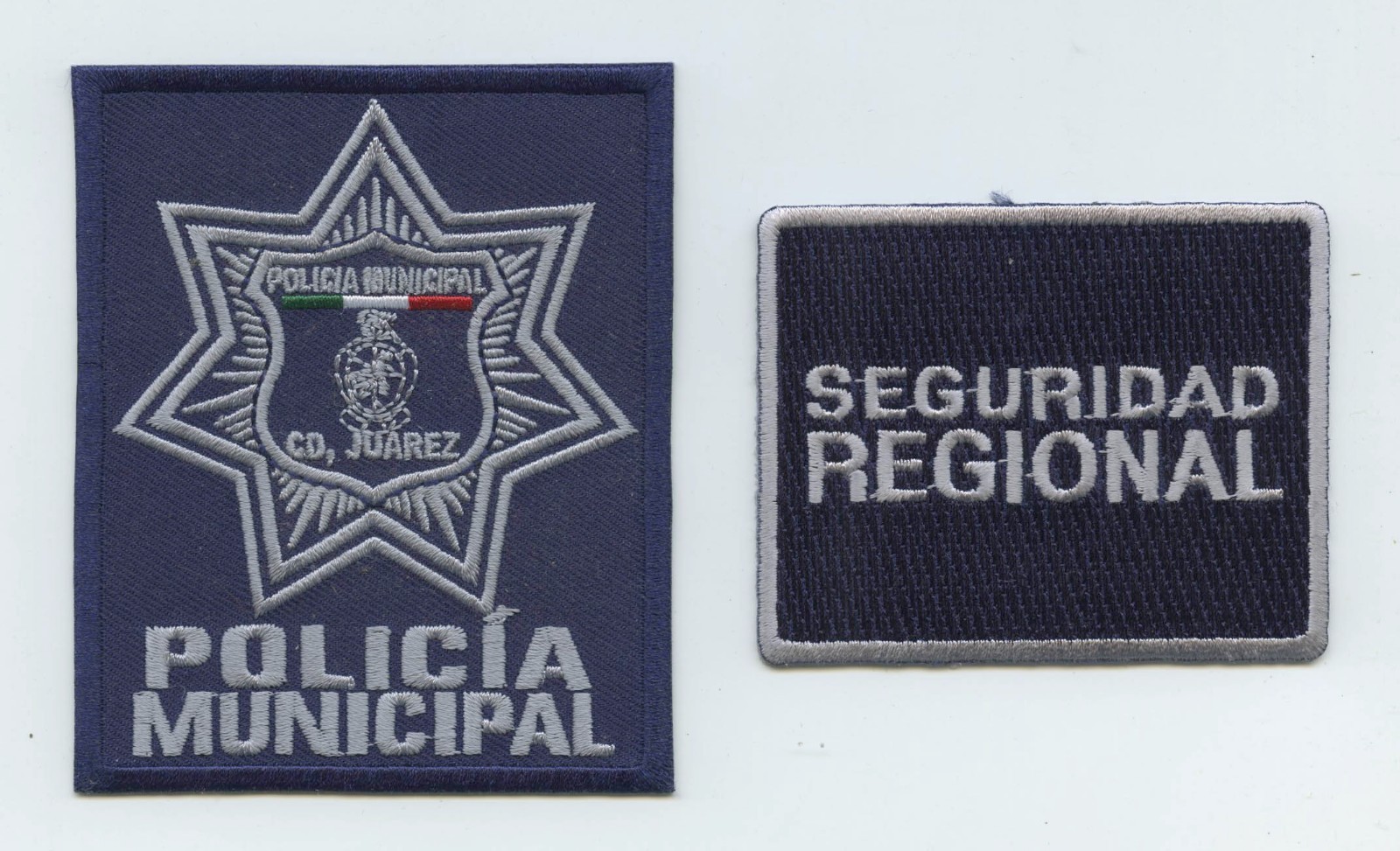 Obsolete CIUDAD JUAREZ, MEXICO Mexican Police POLICIA Patch Set (NEW)