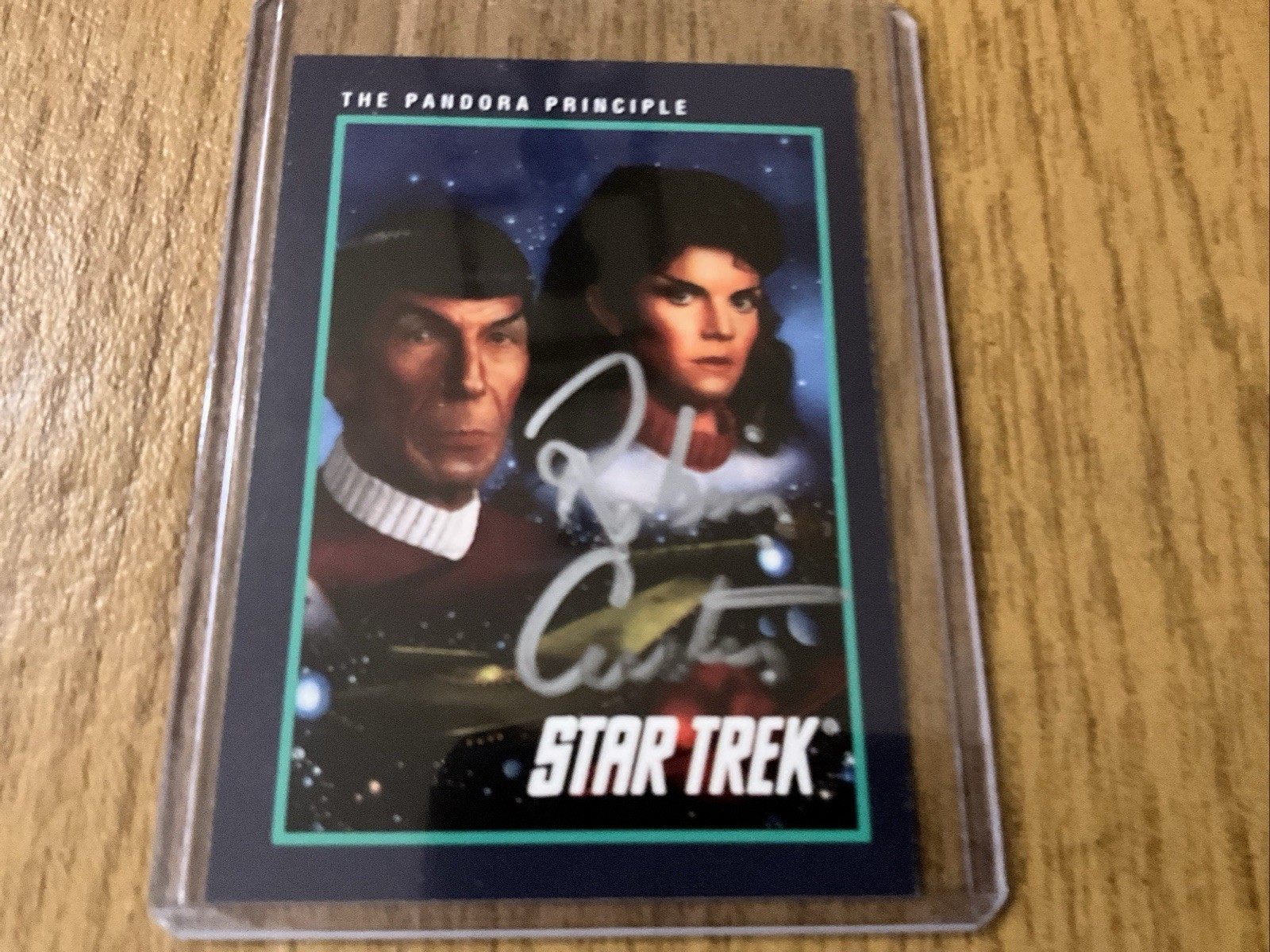 STAR TREK 1991 IMPEL 143  ROBIN CURTIS  AUTOGRAPH d.2015
