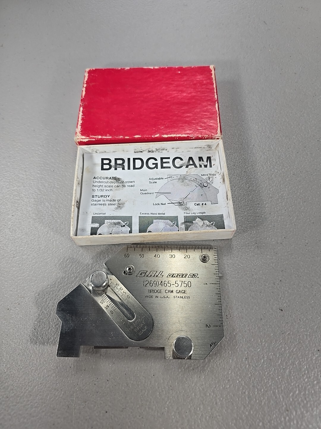 VINTAGE G.A.L. Gage Co. BRIDGECAM GAGE CATALOG #4 S.S. WELDER MACHINIST USA EUC