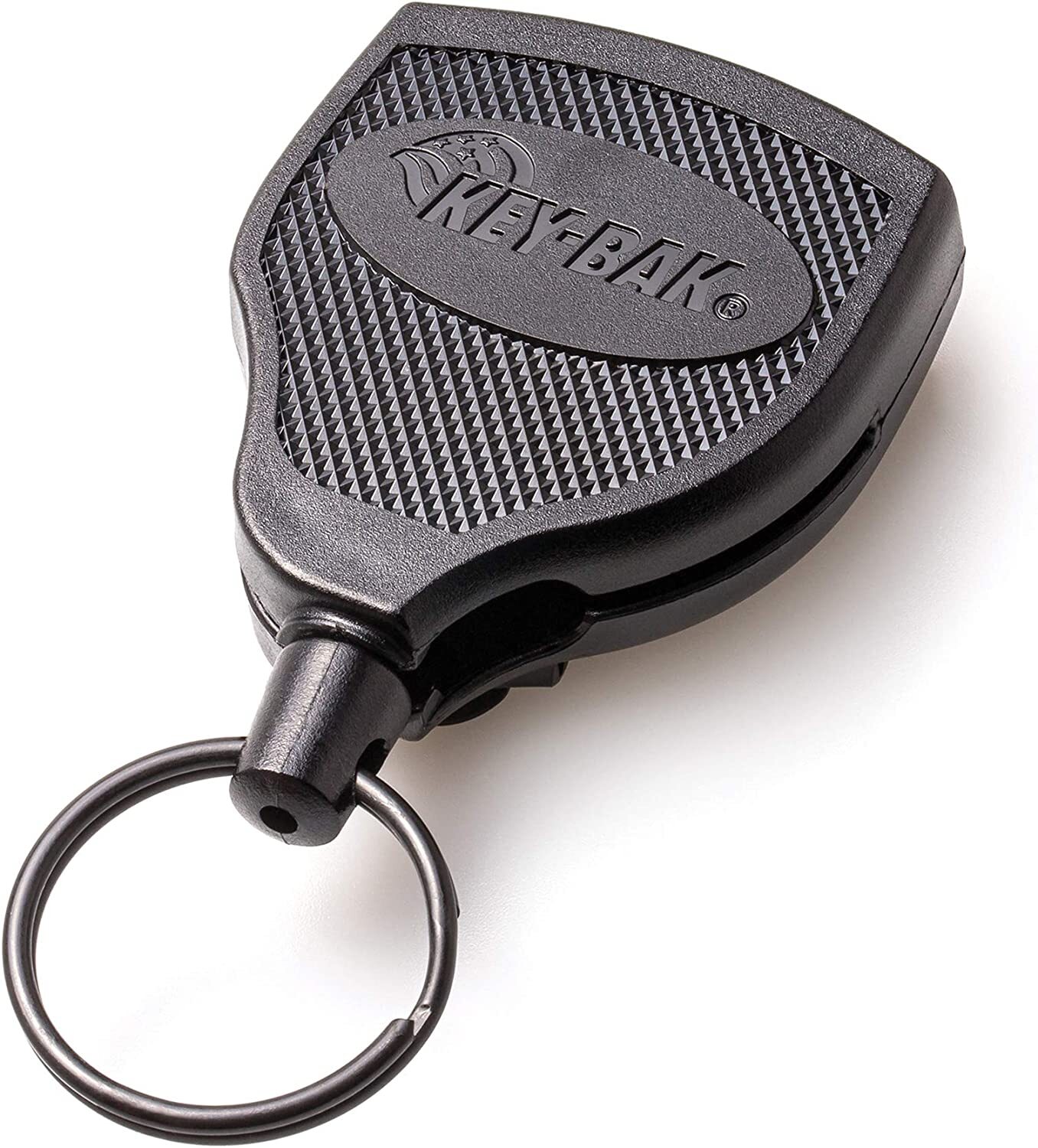 KEY-BAK SUPER48 Locking Retractable Keychain, Steel Belt Clip, Made in the USA