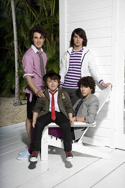 The Jonas Brothers with young brother Frankie Jonas for Teen Magaz- Old Photo