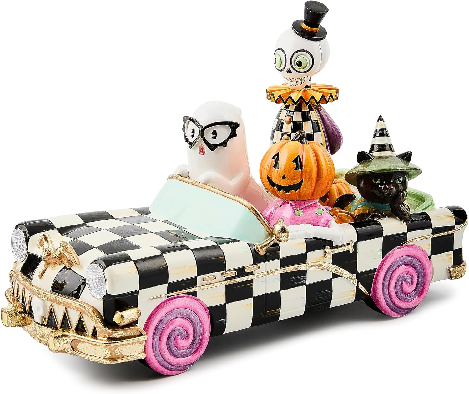 MACKENZIE-CHILDS Resin Boo Family Car Figurine, Trick or Treat