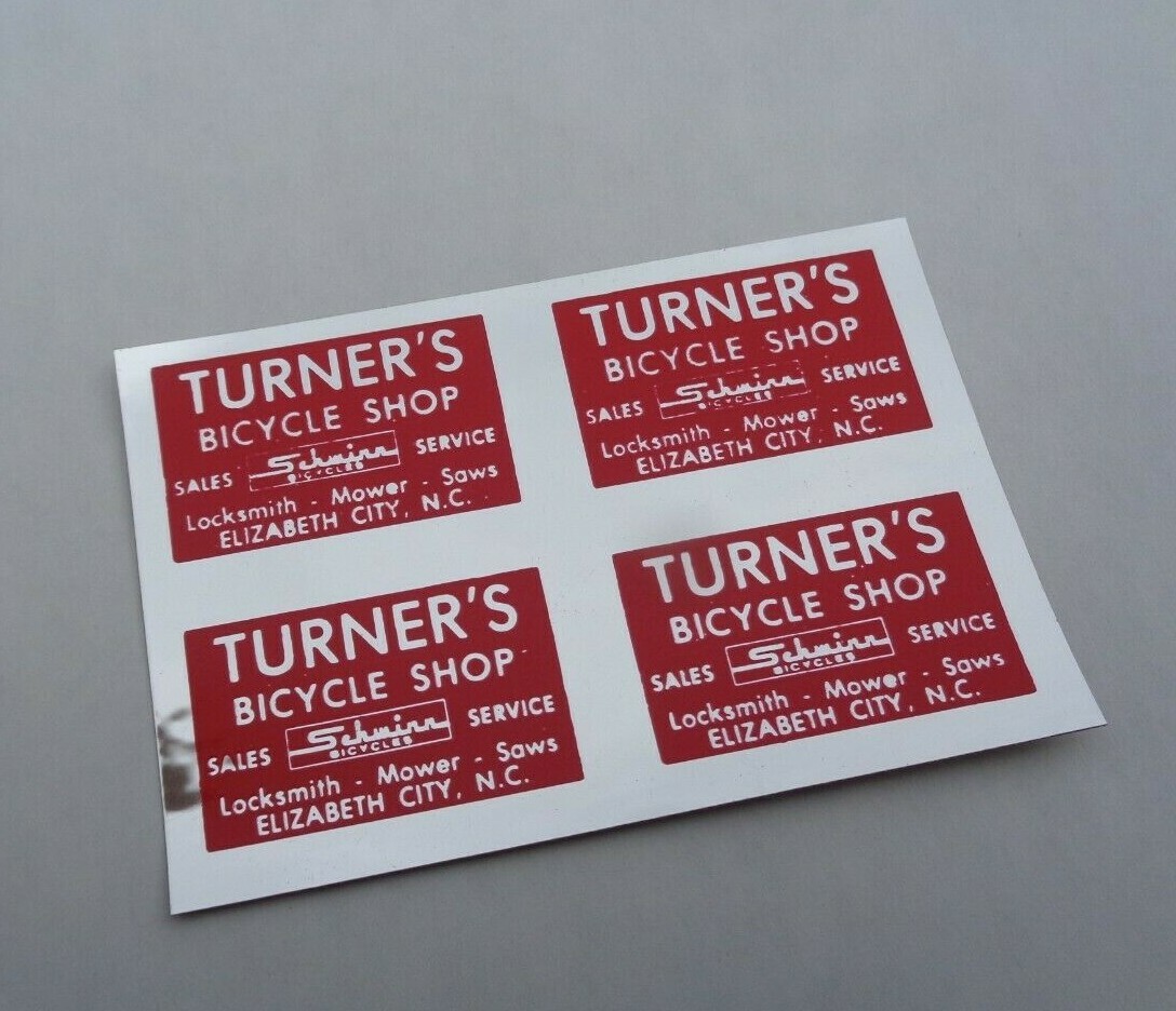  SCHWINN BICYCLE SHOP DEALER STICKERS - ORIGINAL NC BIKE DEALER