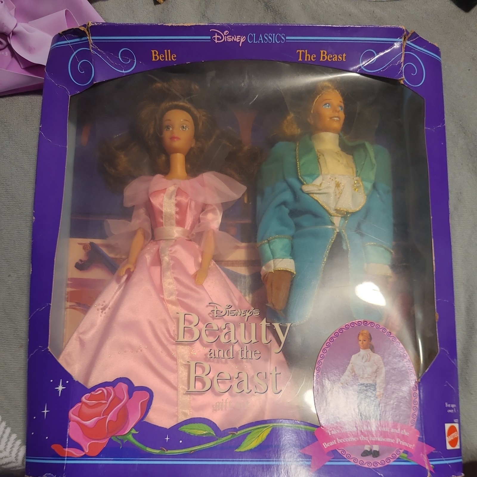 Vintage 1992 Disney Classics Belle Beauty & The Beast Dolls Gift Set New Mattel