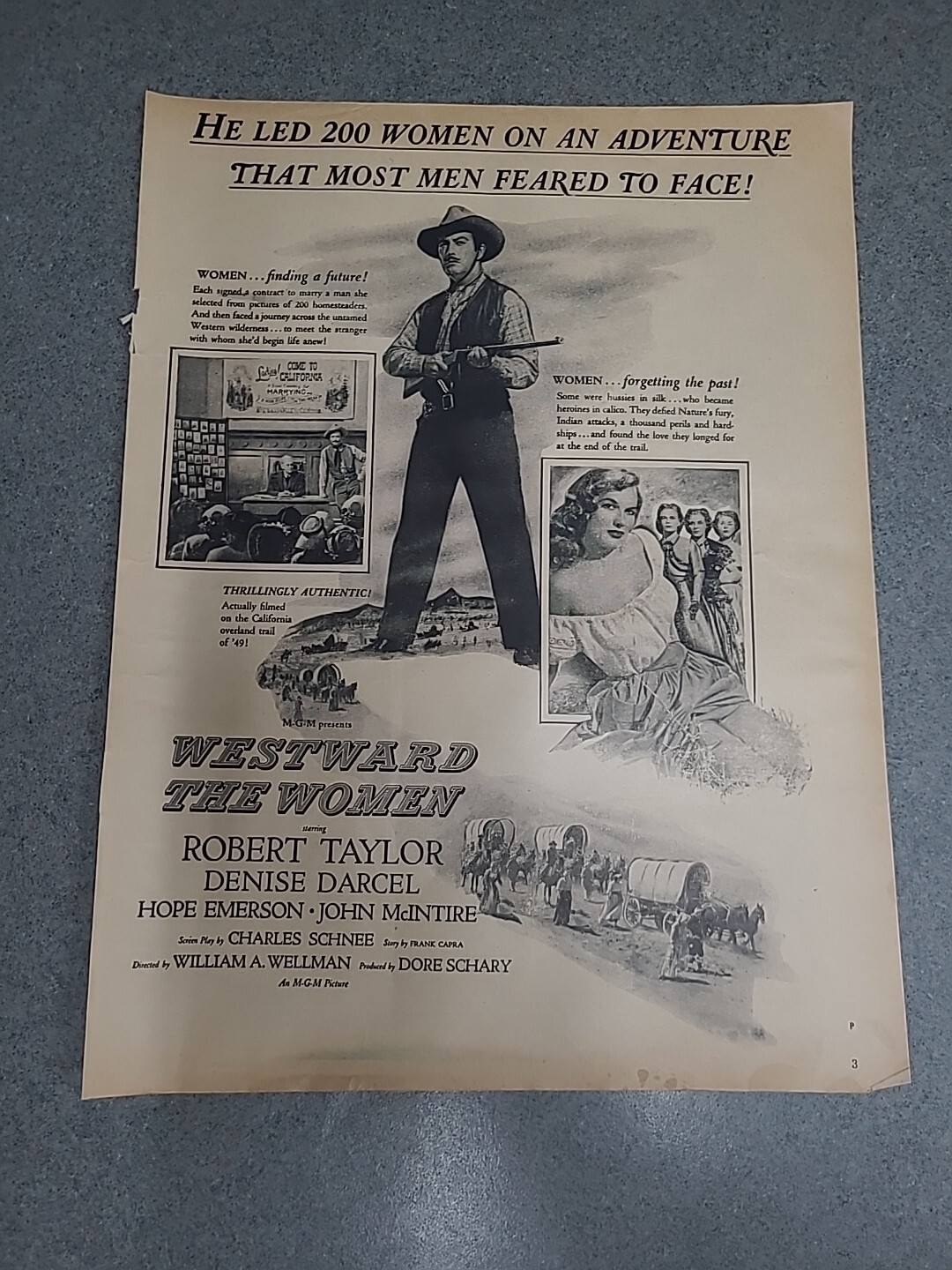 Westward The women Movie MGM Print Ad 1951 8x11 Wall Art Decor 