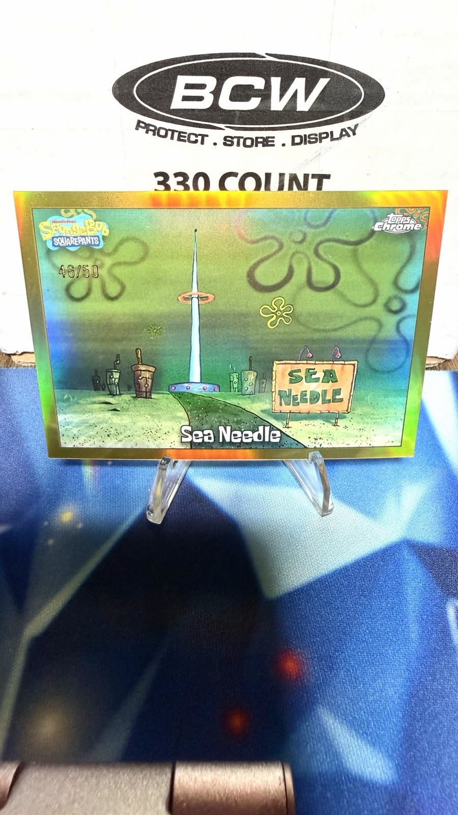 Topps Chrome SpongeBob 25th Anniversary Sea Needle True Gold /50