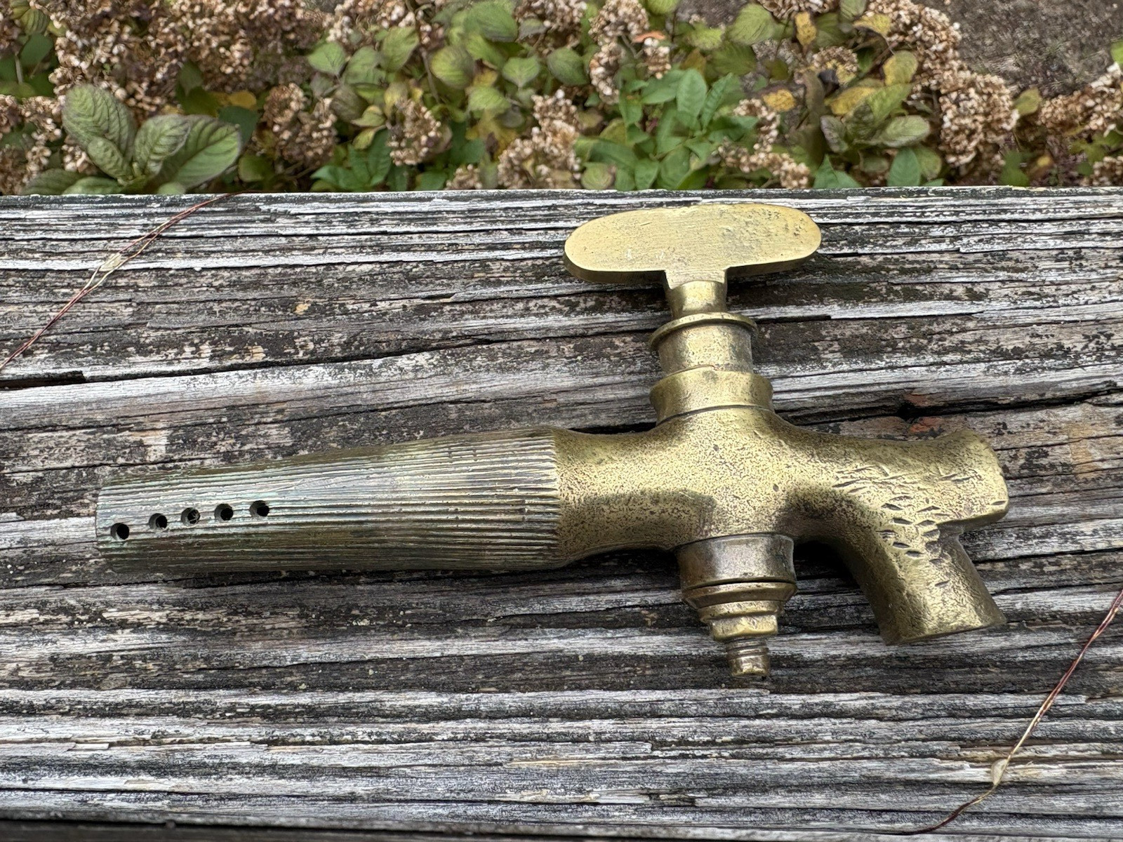 Antique English Solid Brass Barrel Cask Beer Keg Ale Tap Spigot Works