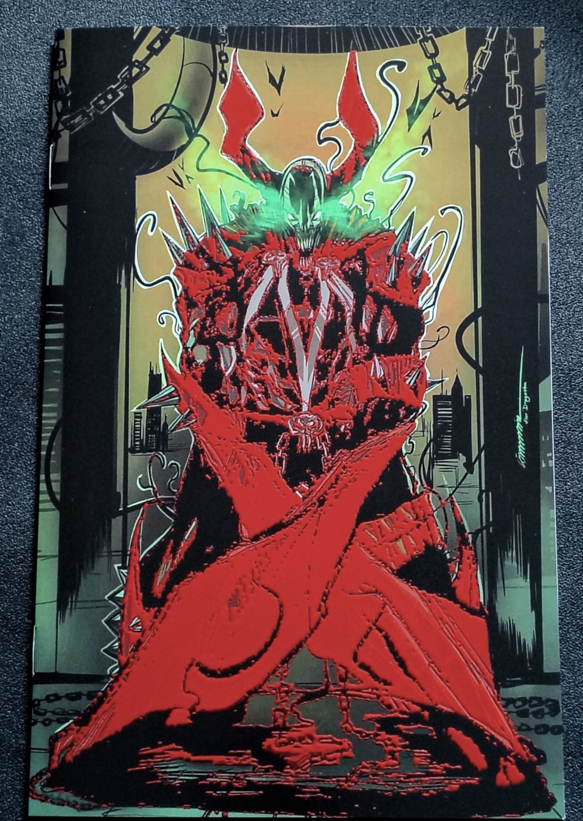 Gorkem Demir Venomized Absolute Batman #1 Spawn Symbiote Bloody Embossed #21/30 Gorkem Demir Venomized Absolute Batman #1 Spawn Symbiote Bloody Embossed #21/30