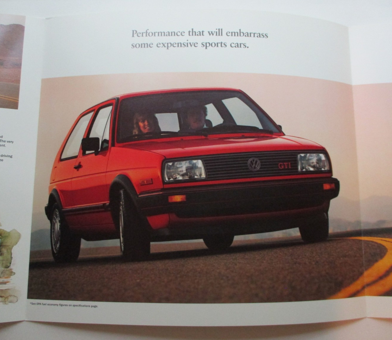 The 1986 Volkswagen GTI Dealership Showroom Brochure