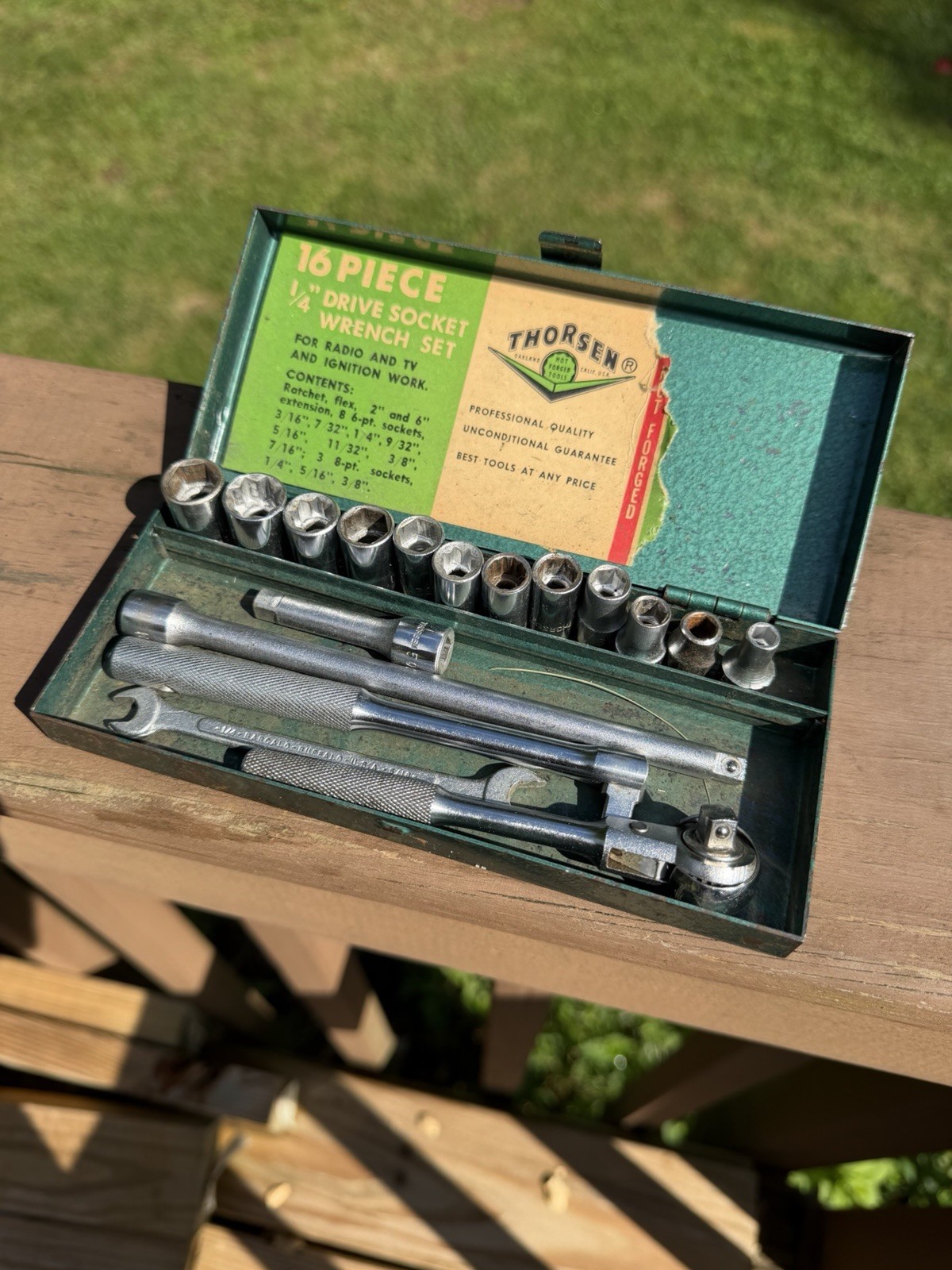VTG 1960’s Thorsen No. 1416 Socket Wrench Set 1/4\