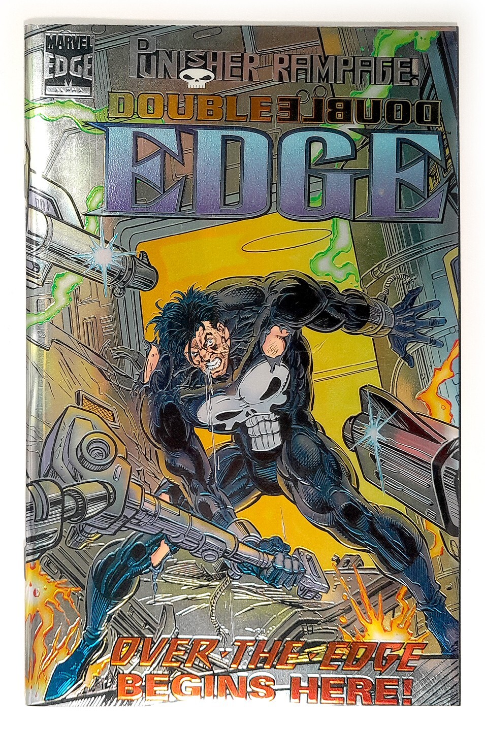 Punisher Rampage Double Edge #1  Wrap Chromium CVR (1995) Marvel 