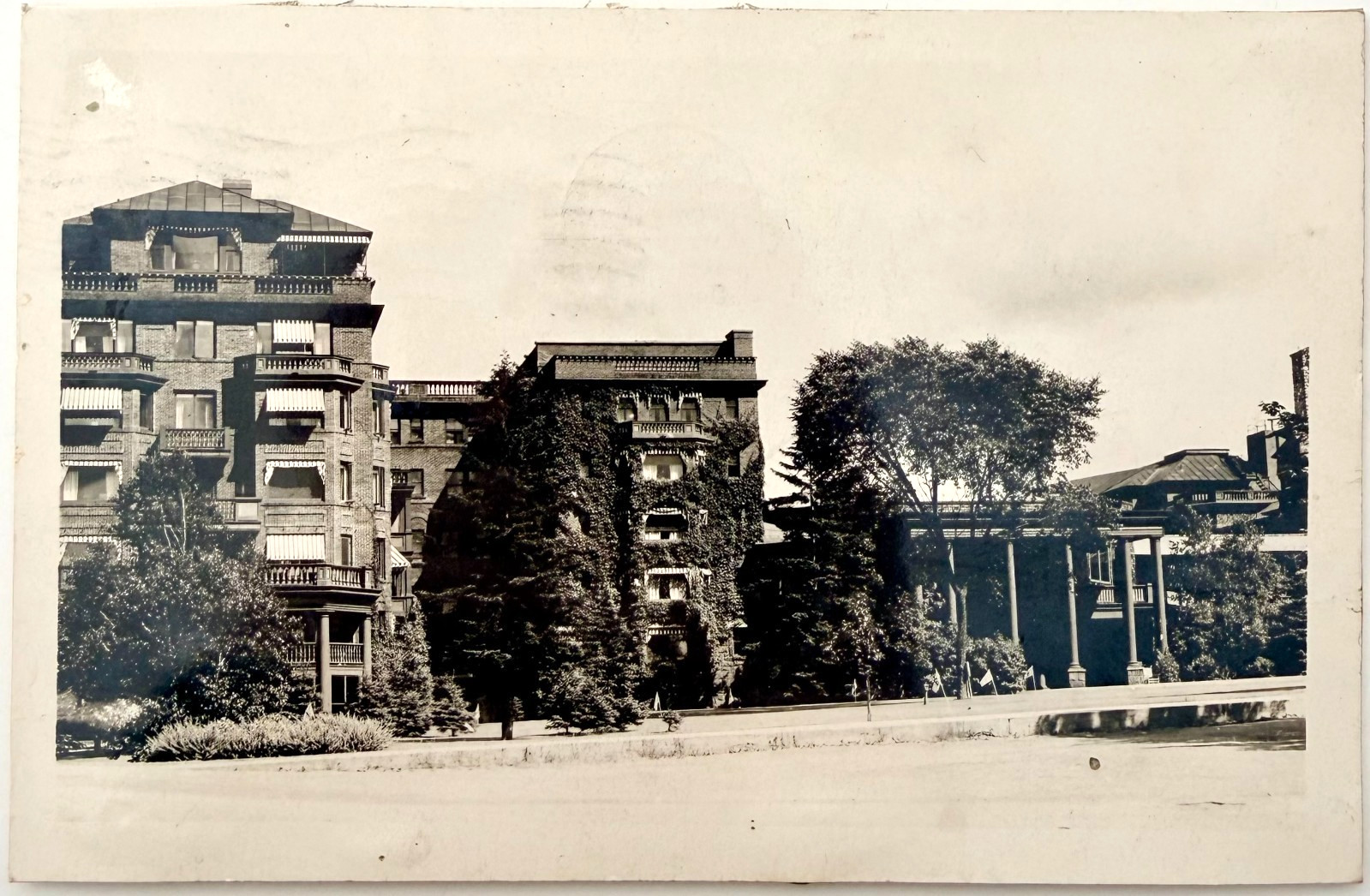 1920s Real Photo Urban Building Architecture Vintage Photograph NYC Street View