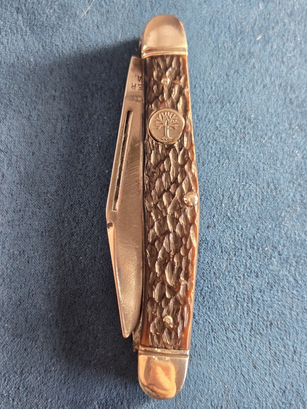 vintage Boker USA Tree Brand 3-blade Stockman pocket knife Model 85185 Clean 
