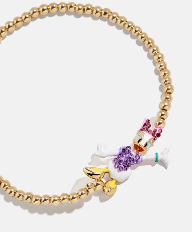 NEW Baublebar x Disney Daisy Duck Full Body 3mm Pisa Bracelet in Pink & Purple
