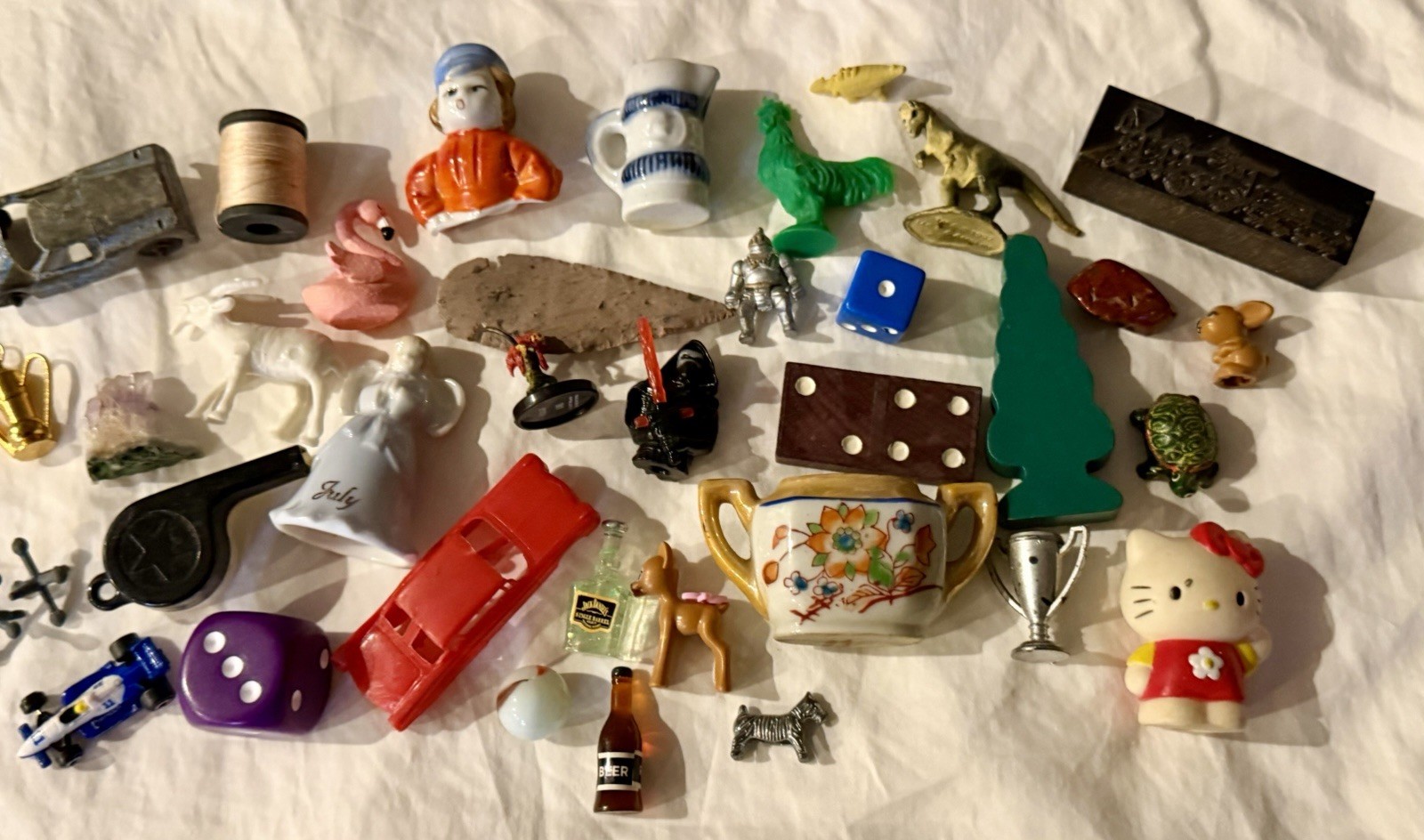 Miniature Trinket Items For Trinket Shelf  Lot Toys Game 37 Pieces Vintage Tiny