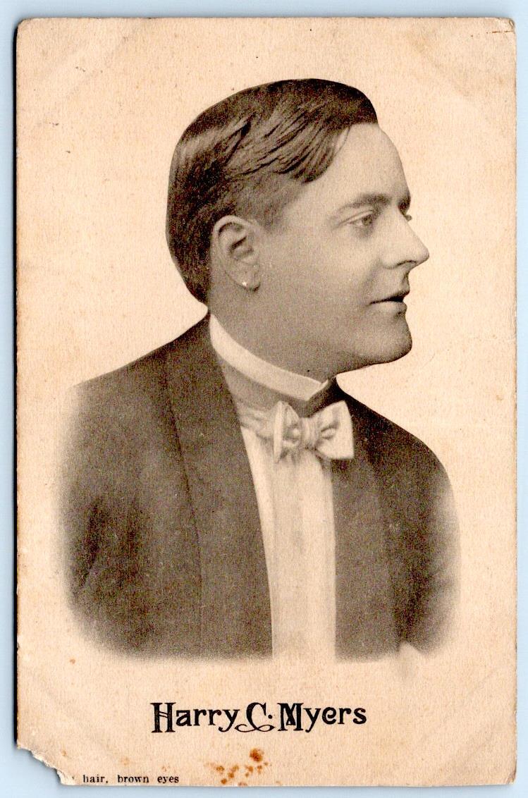1913 NEWS FERRY VIRGINIA POSTMARK HARRY C MYERS AMERICAN ACTOR ANTIQUE POSTCARD