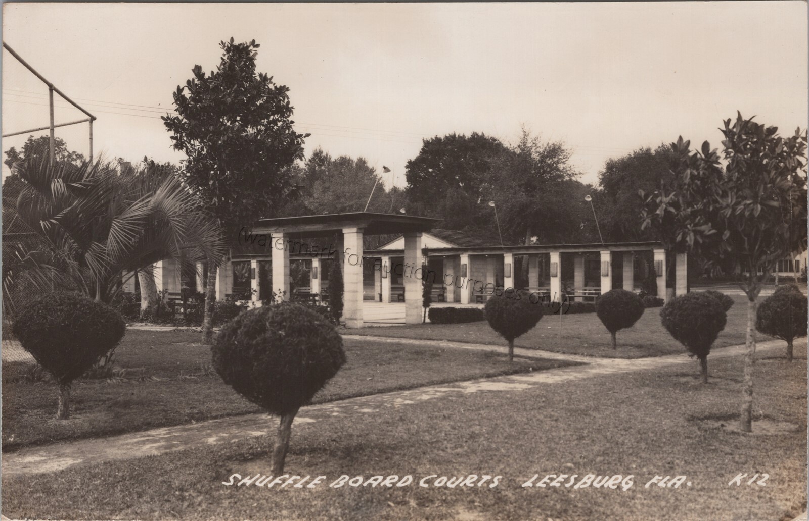 Leesburg, FL: RPPC Shuffle Board Courts, vintage Florida Real Photo Postcard Leesburg, FL: RPPC Shuffle Board Courts, vintage Florida Real Photo Postcard
