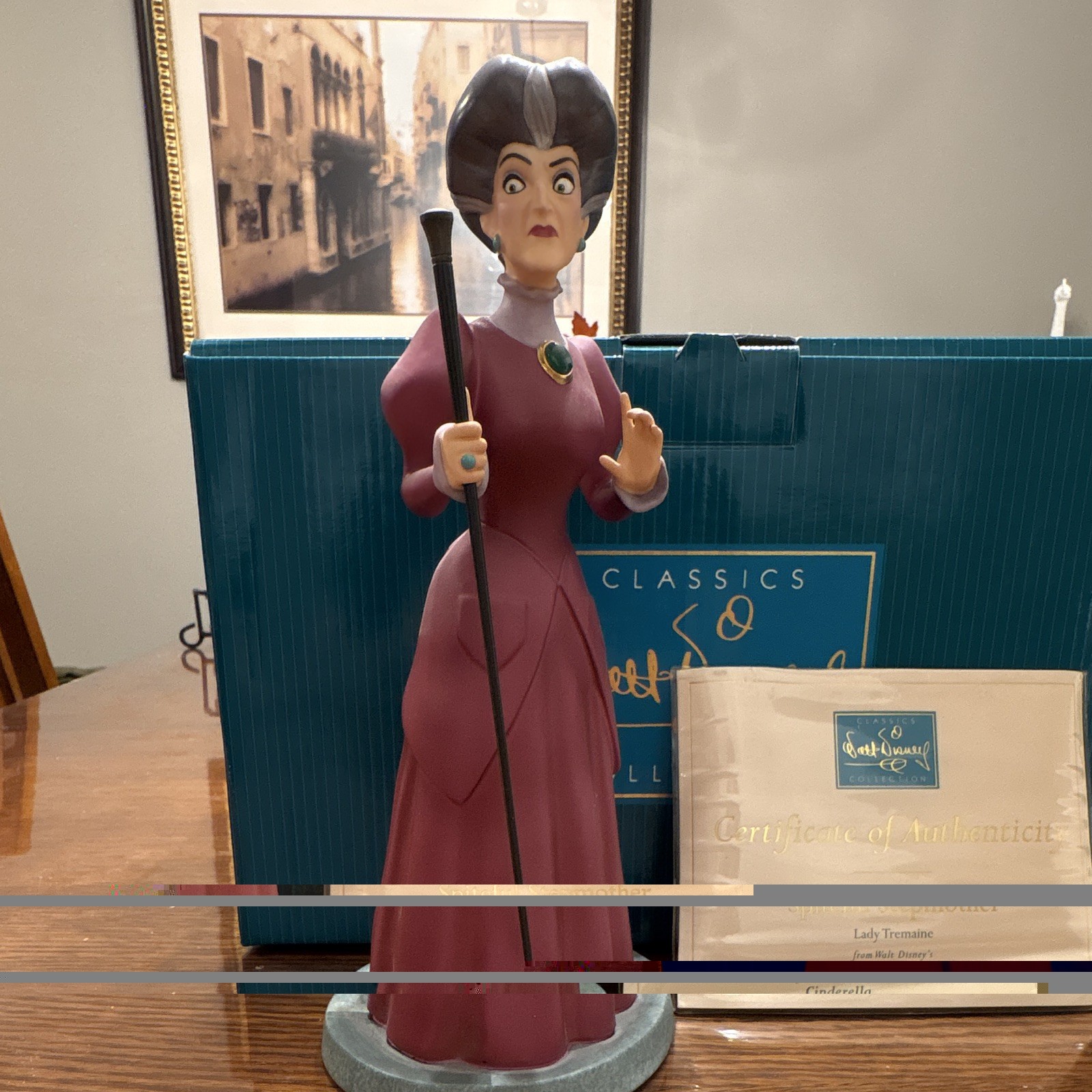 Disney WDCC Classics Collection Cinderella Lady Tremaine Figurine w/ COA