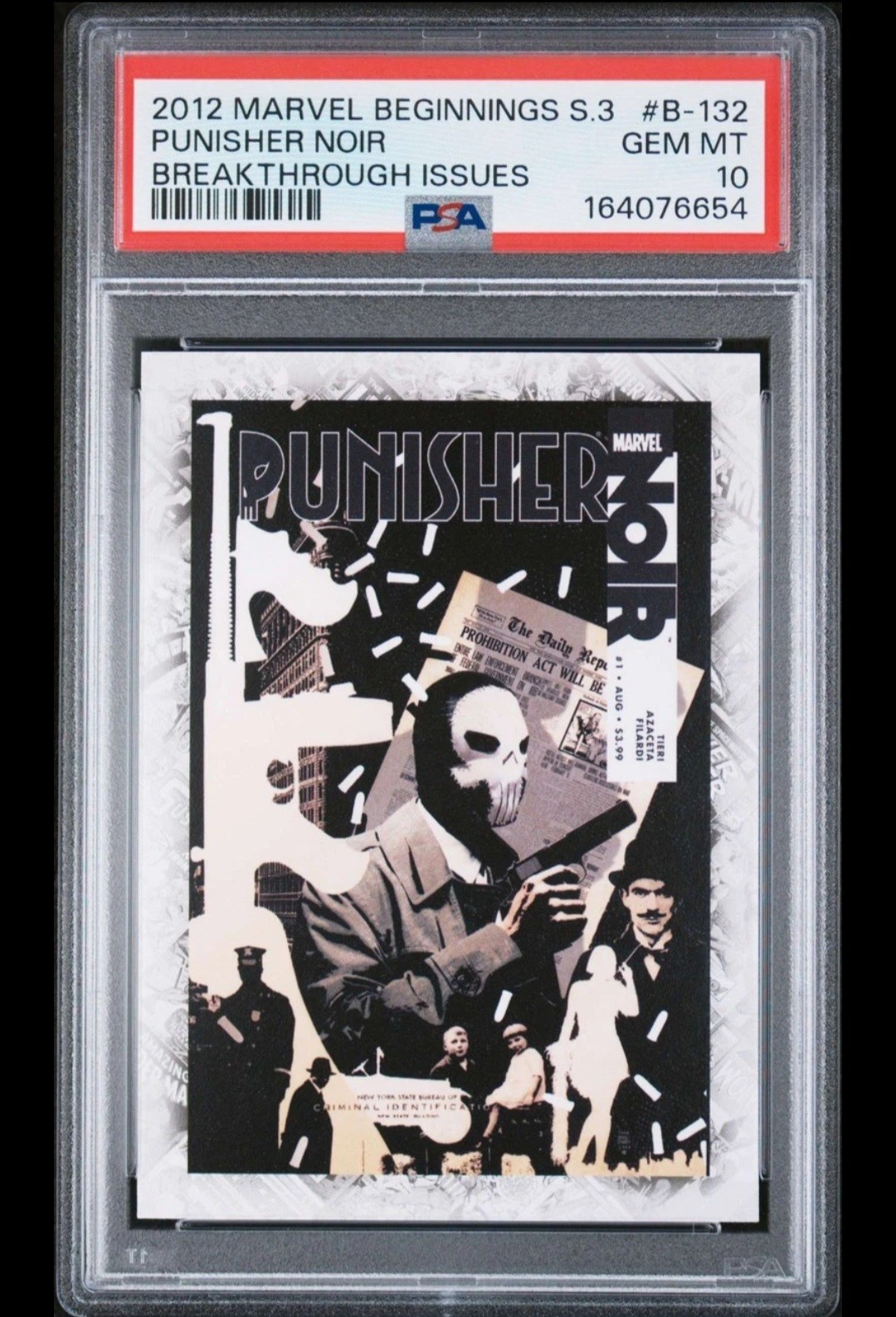 2012 MARVEL BEGINNINGS S3 BREAKTHROUGH ISSUES #B-132 PUNISHER NOIR POP 3 PSA 10