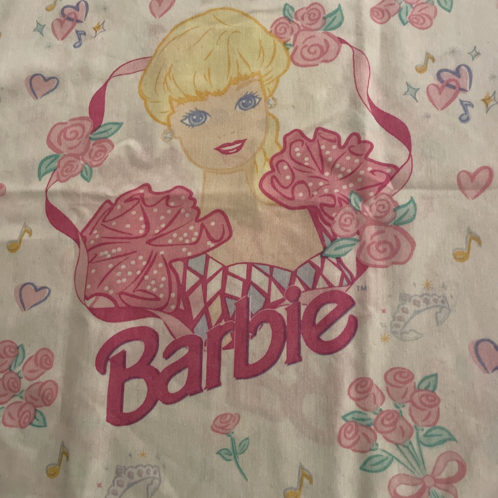 Vintage 1995 Barbie Standard Pillowcase 🇺🇸 BIBB COMPANY