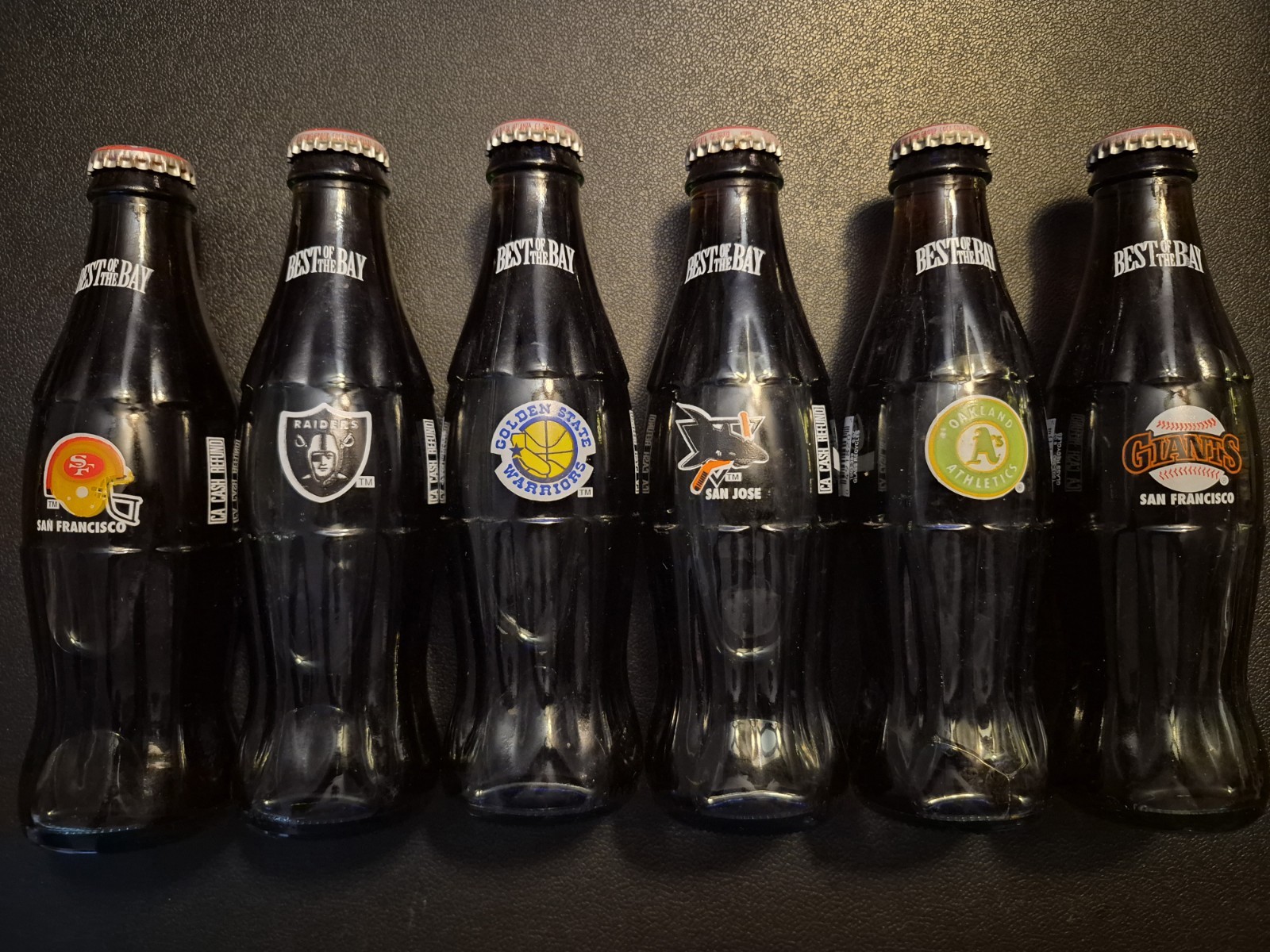 Lot Of 6 1986 Best Of The Bay Coca Cola Bottles