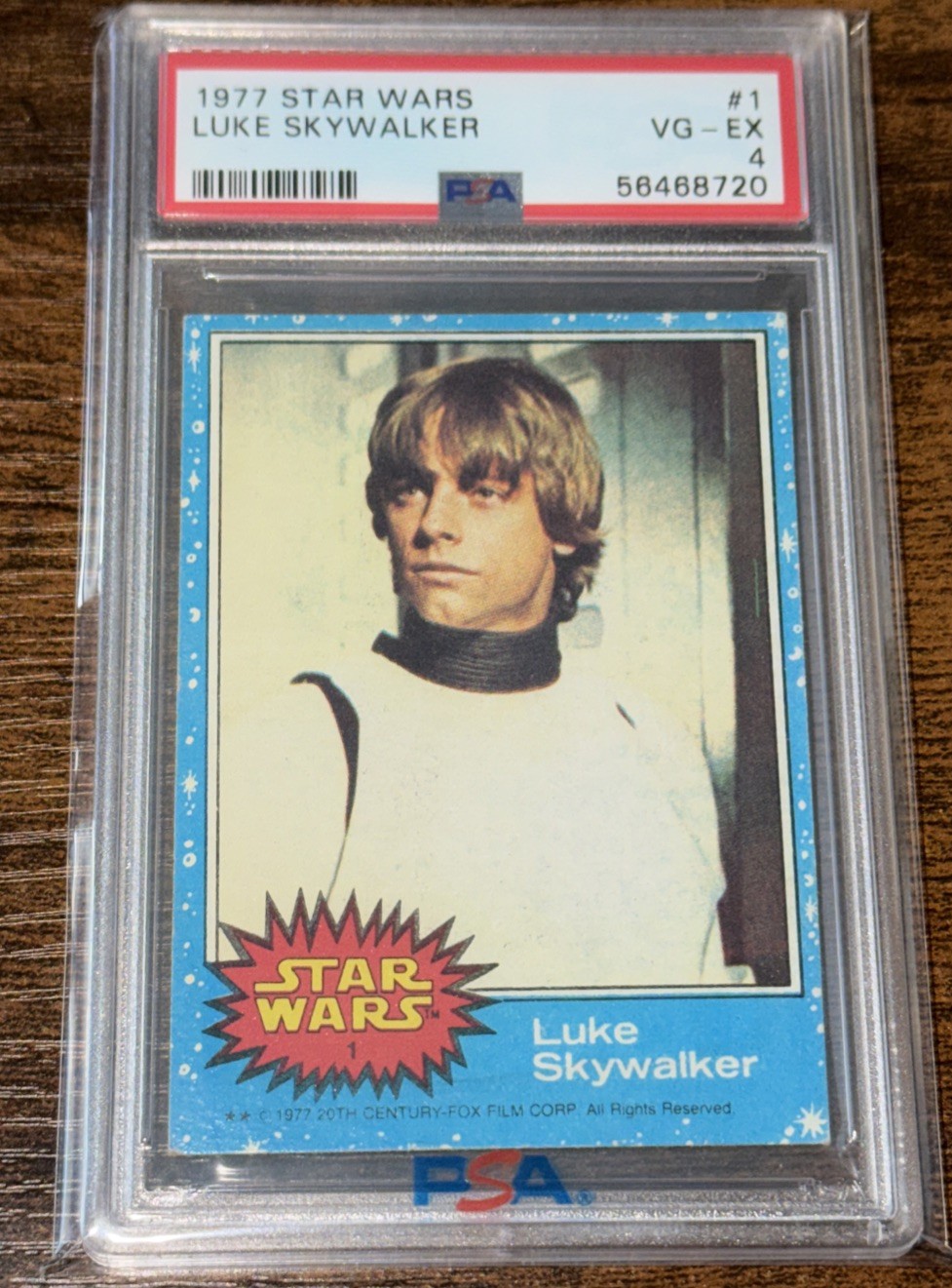 1977 Topps Star Wars #1 Luke Skywalker PSA 4