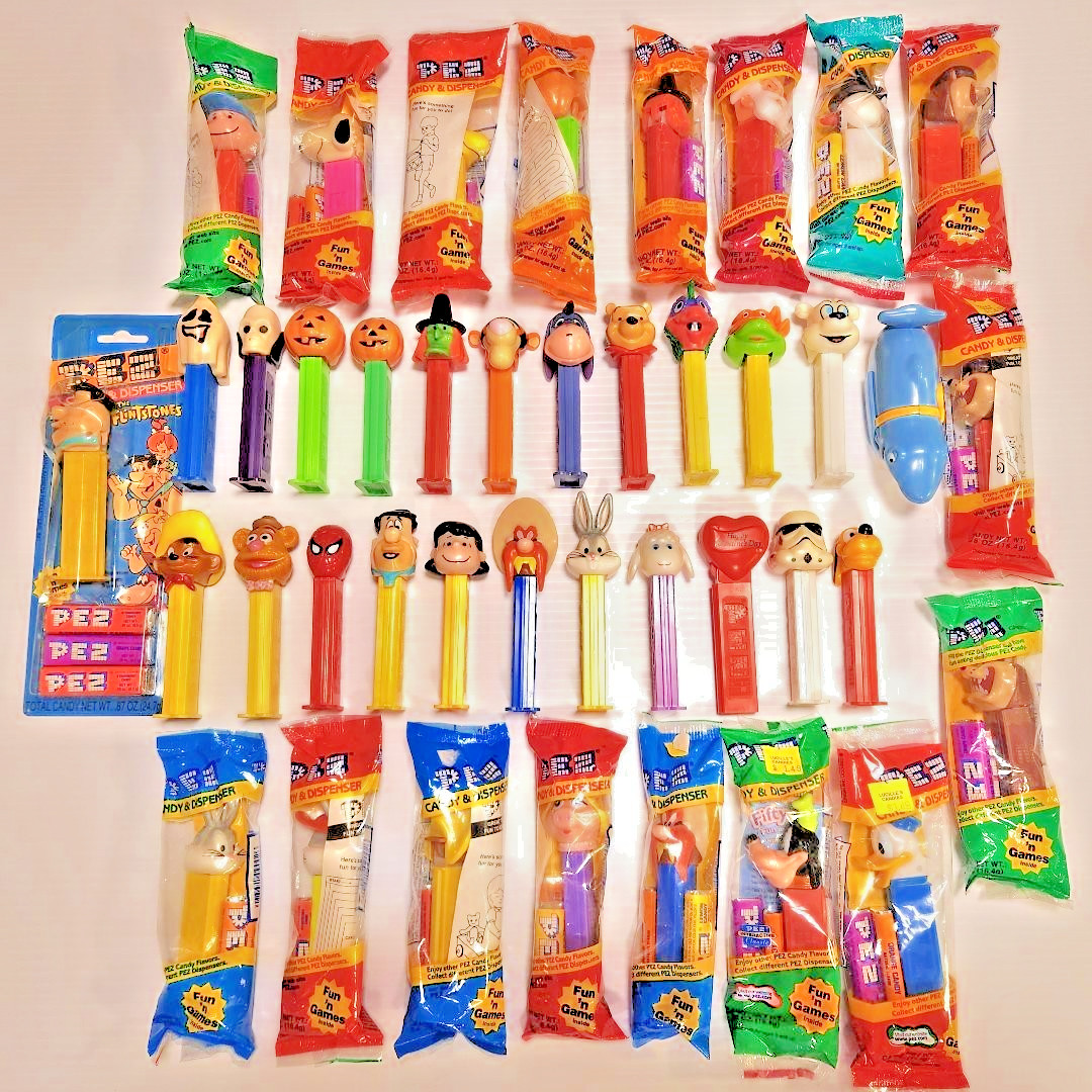 Huge PEZ Dispenser Lot of 41 – 18 New In Package & 23 Loose – Star Wars Disney