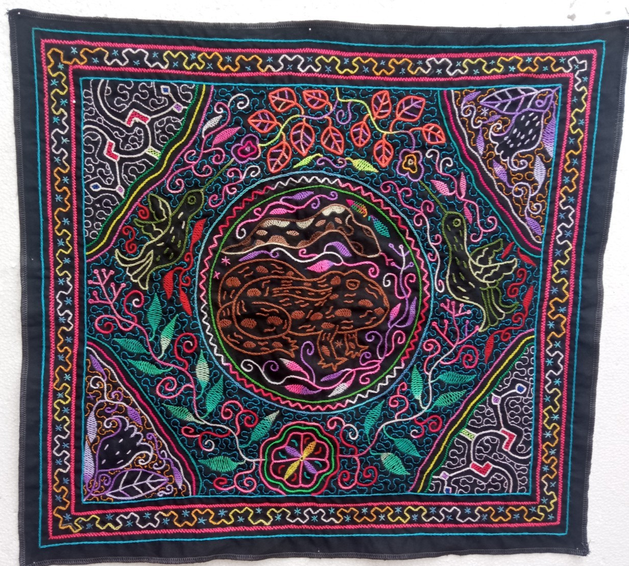 Shipibo Native Hand Embroidery Shaman Visions textile 26.50\
