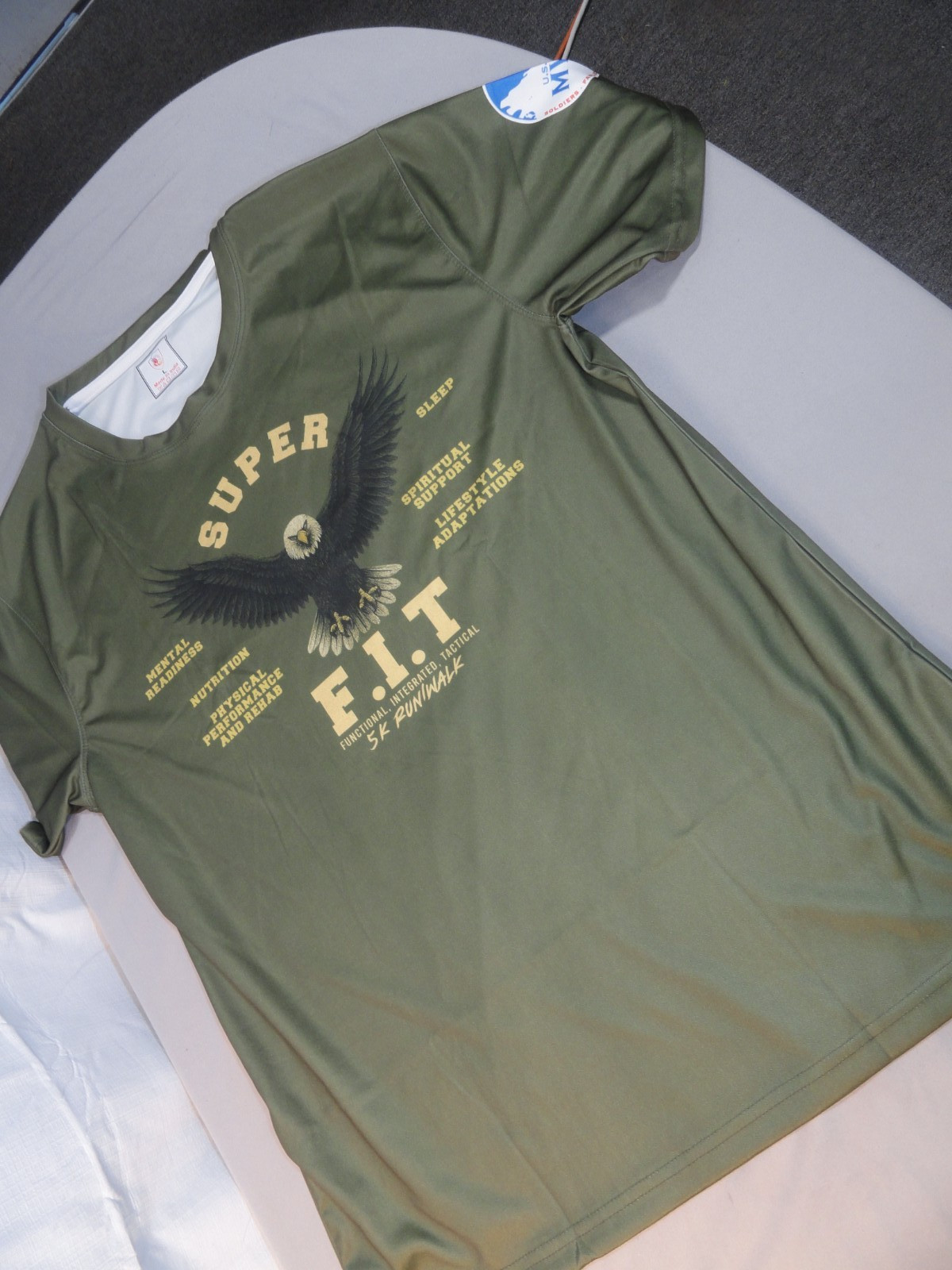 DISCONTINUED CAMP ARIFJAN KUWAIT NOVEMBER 2025 FIT GREEN MILITARY SHIRT LARGE