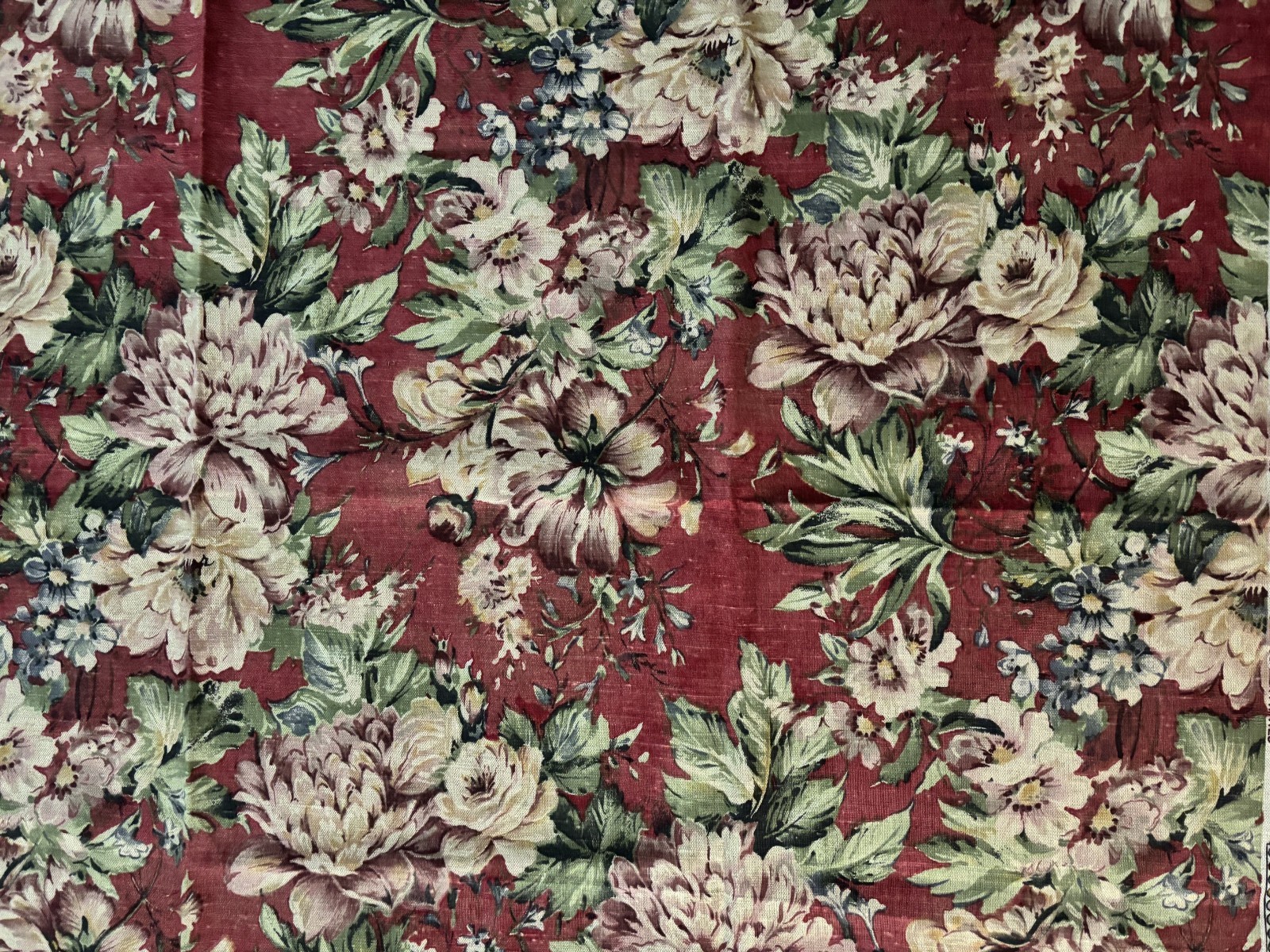 Vintage 5TH AVENUE DESIGNS Fabric Preshrunk Screen Printed Scotchgard 1 yard