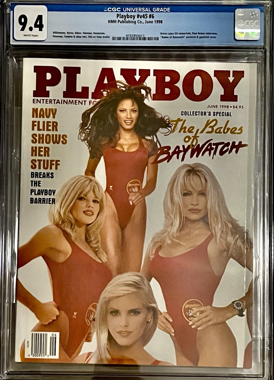 Playboy Baywatch June 1998 Pamela Anderson #v45 #6 CGC 9.4 New Graded LOW Pop