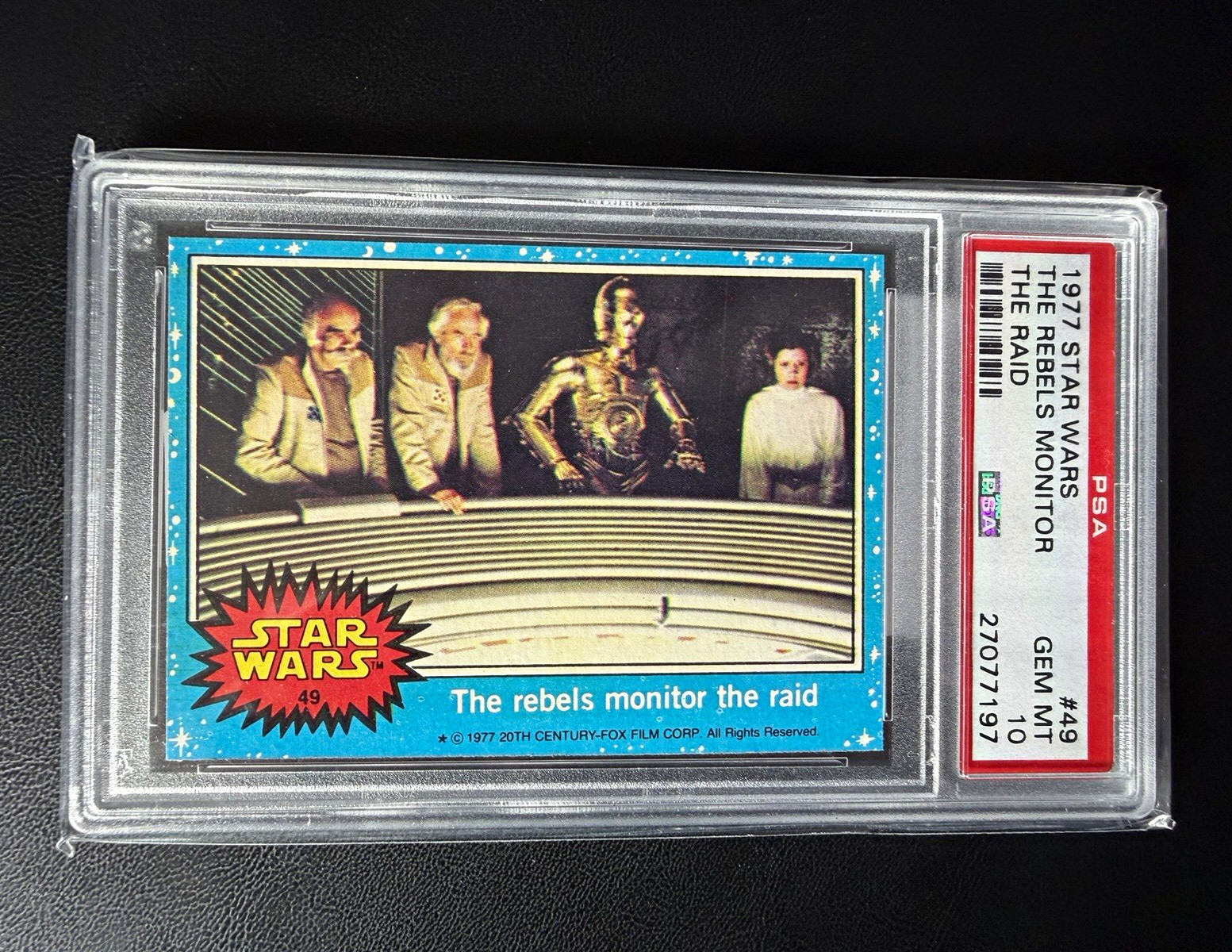 Topps 1977 Star Wars THE REBELS MONITOR THE RAID #49 PSA 10 