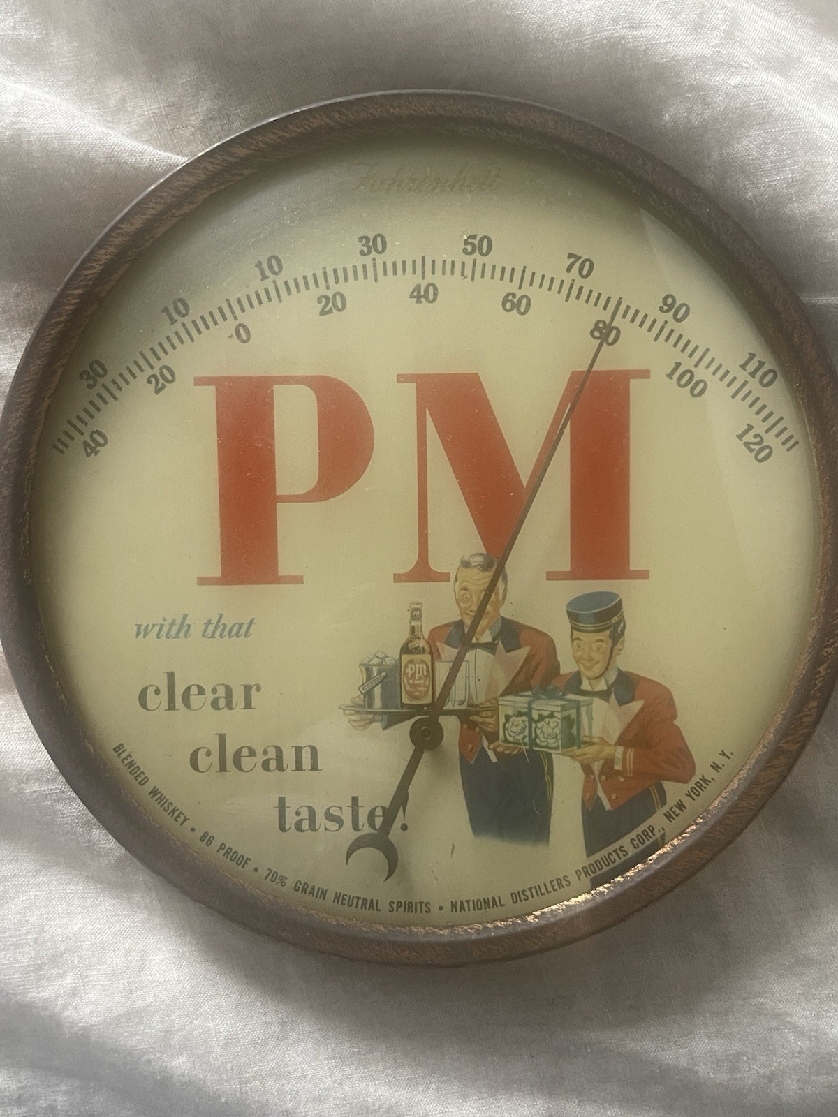 vtg PM WHISKEY THERMOMETER NATIONAL DISTILLERS PRODUCTS, NEW YORK NY vtg PM WHISKEY THERMOMETER NATIONAL DISTILLERS PRODUCTS, NEW YORK NY