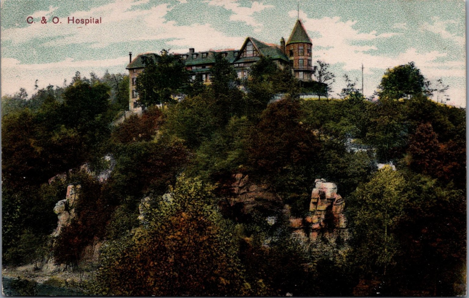C&O Hospital Clifton Forge VA Postcard 1910s Wharton Bros PCK Series